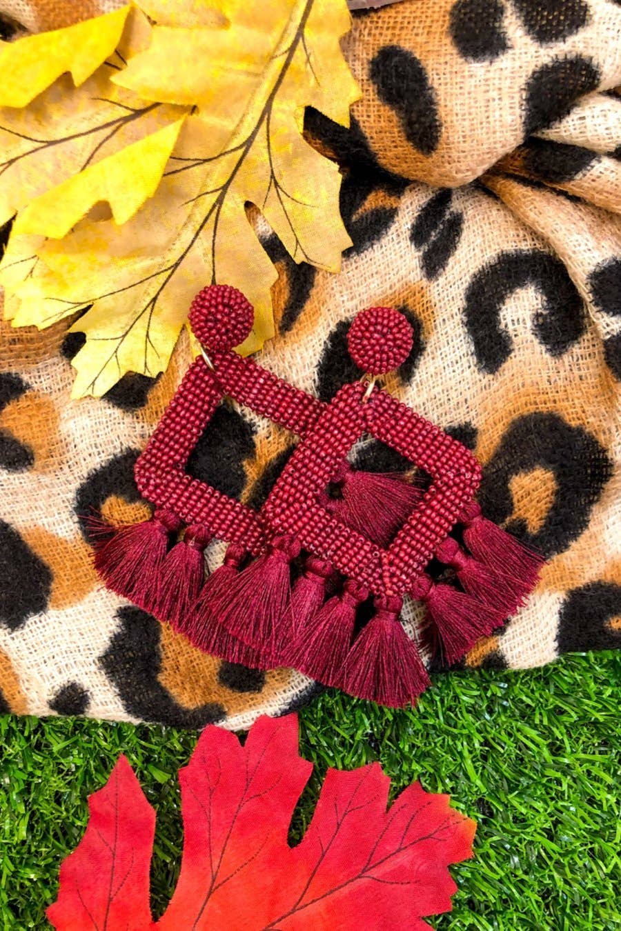 Hot Pink Ellie Fringe Drop Earrings Pretty Little Patriot