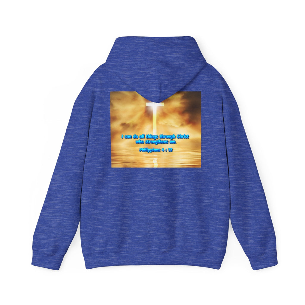 Bible Verse Unisex Heavy Blend™ Hooded Sweatshirt - Philippians 4 : 13 Printify