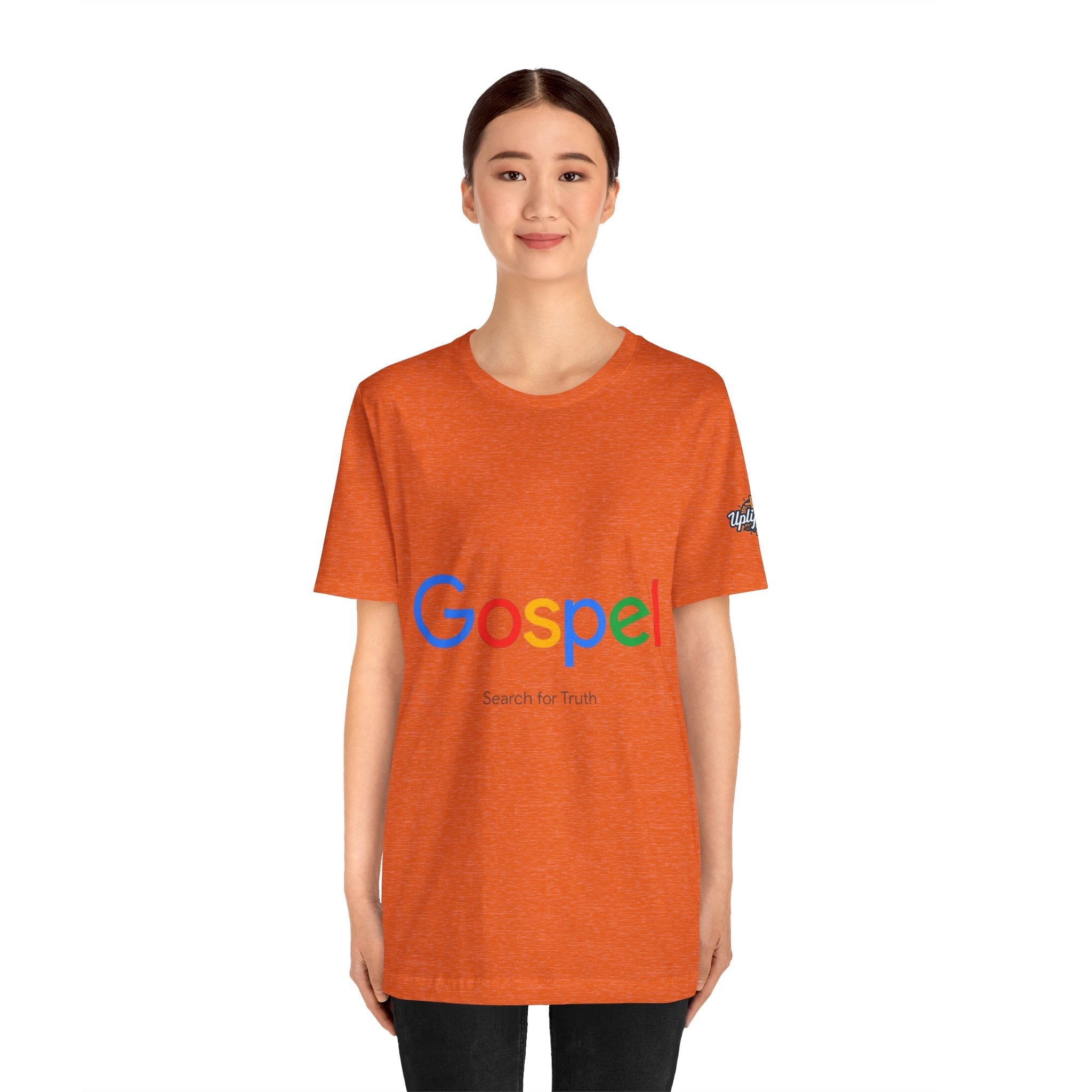 Gospel Graphic Tee — "Gospel" Colorful Logo Christian T-Shirt Printify