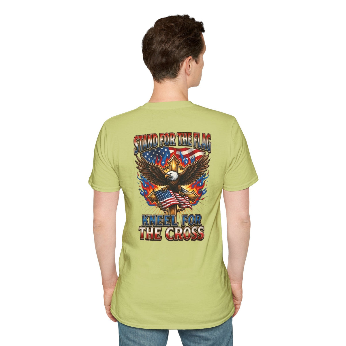 Stand for the Flag Kneel for the Cross T-shirt | Patriotic Eagle T-shirt Printify