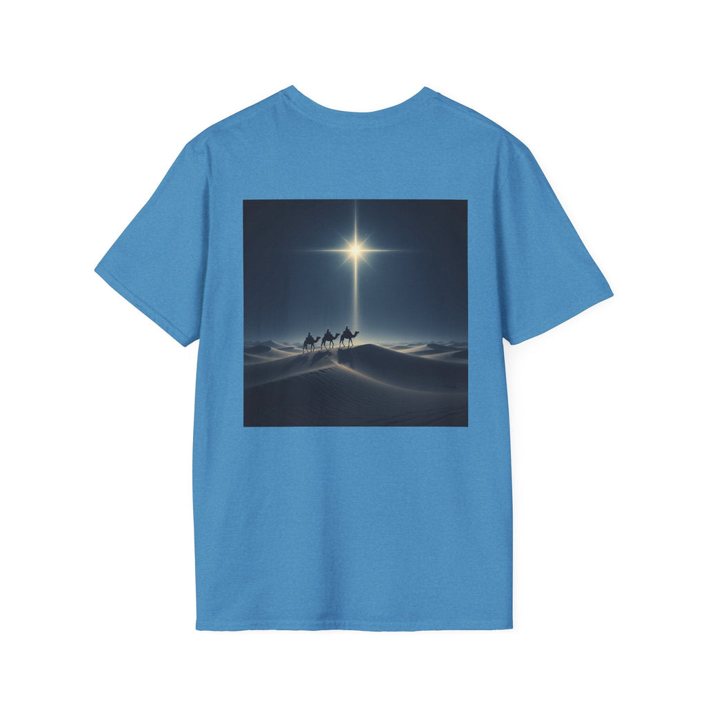 3 Wise Men T-shirt – Magi Camels Nativity Journey Christian Christmas T-shirt for Epiphany Faith & Holy Night Printify