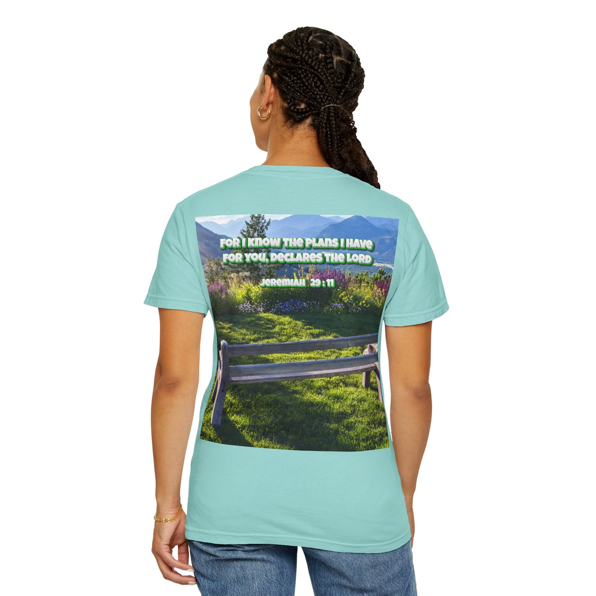 Bible Verse Unisex Garment-Dyed T-shirt  - Jeremiah 29 : 11 Printify