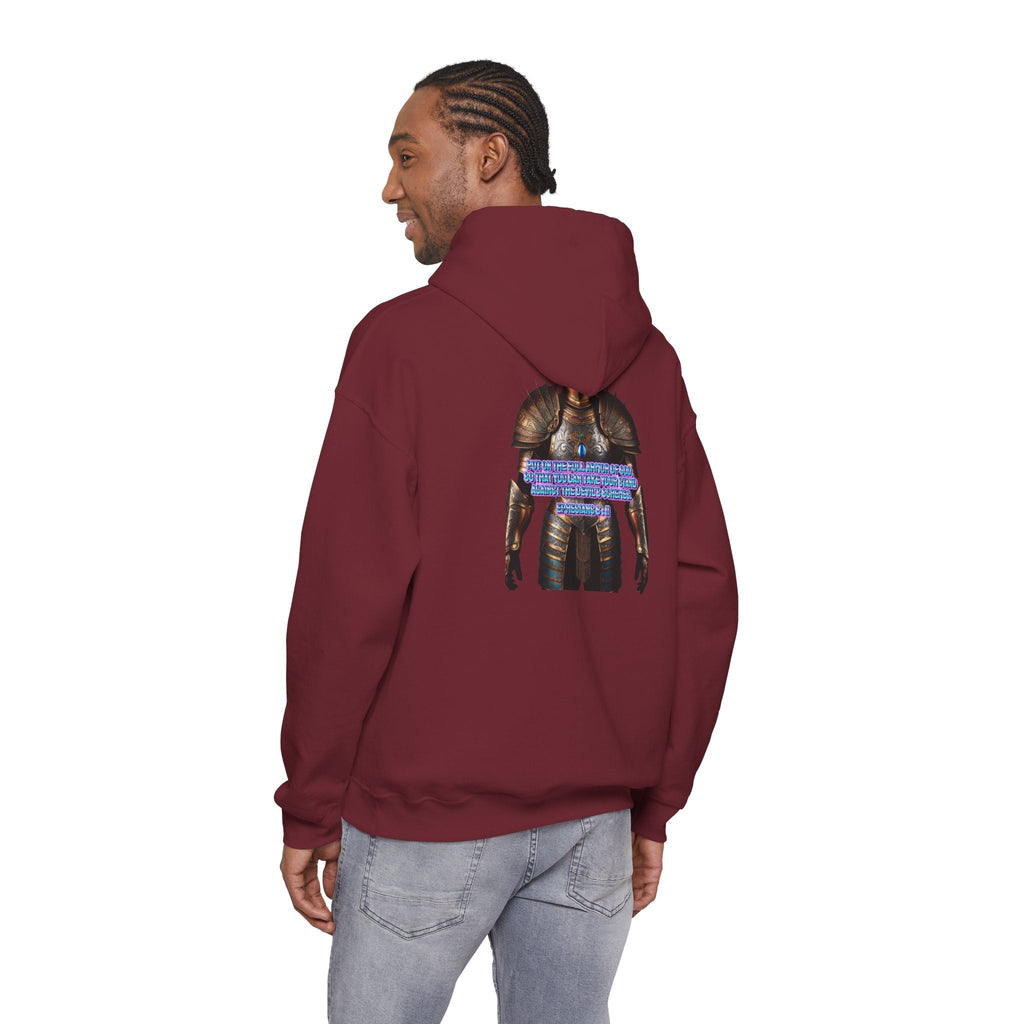 Religious Graphic Armor Of God Design - Unisex Heavy Blend™ Hooded Sweatshirt Printify