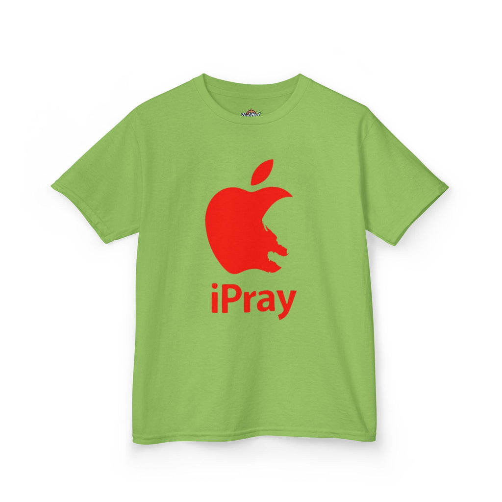 Kids Graphic Tee — Red iPray Logo Prayer Shirt for Children Printify