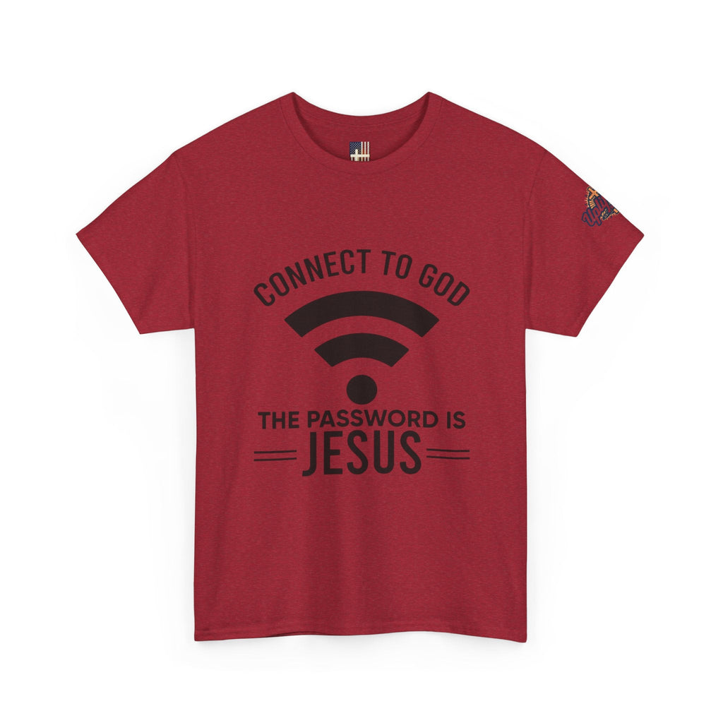 Connect to God T-shirt - WIFI Password is Jesus - Funny Christian Faith T-shirt Printify