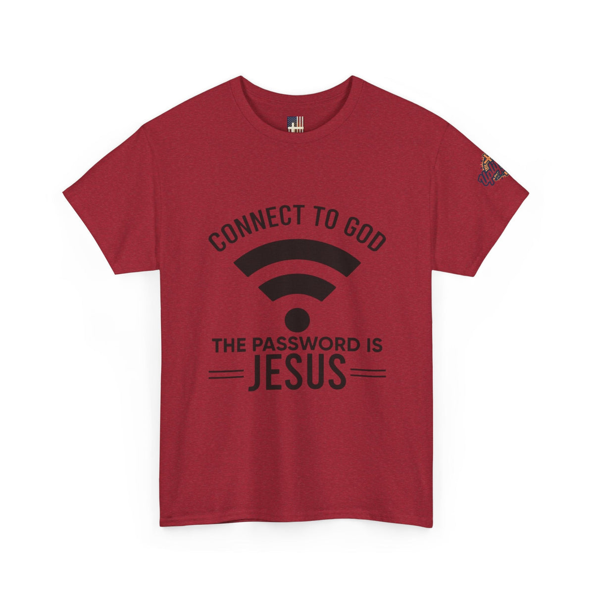 Connect to God T-shirt - WIFI Password is Jesus - Funny Christian Faith T-shirt Printify