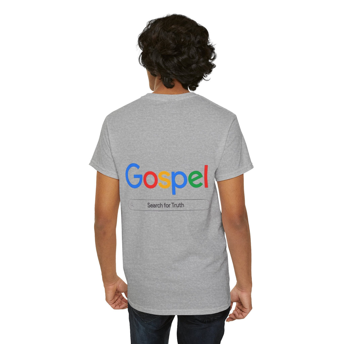 Gospel Graphic Tee — "Gospel" Colorful Logo Christian T-Shirt Printify