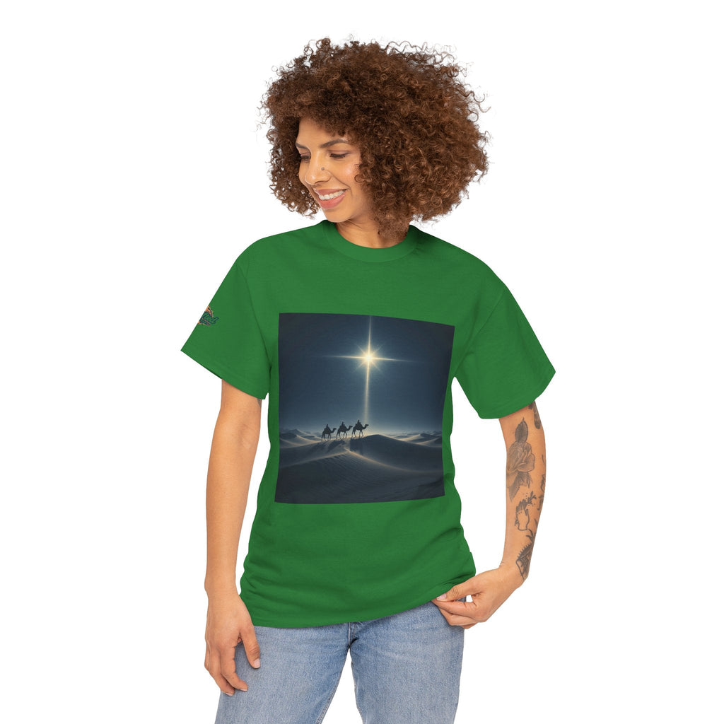 3 Wise Men T-shirt – Magi Camels Nativity Journey Christian Christmas T-shirt for Epiphany Faith & Holy Night Printify