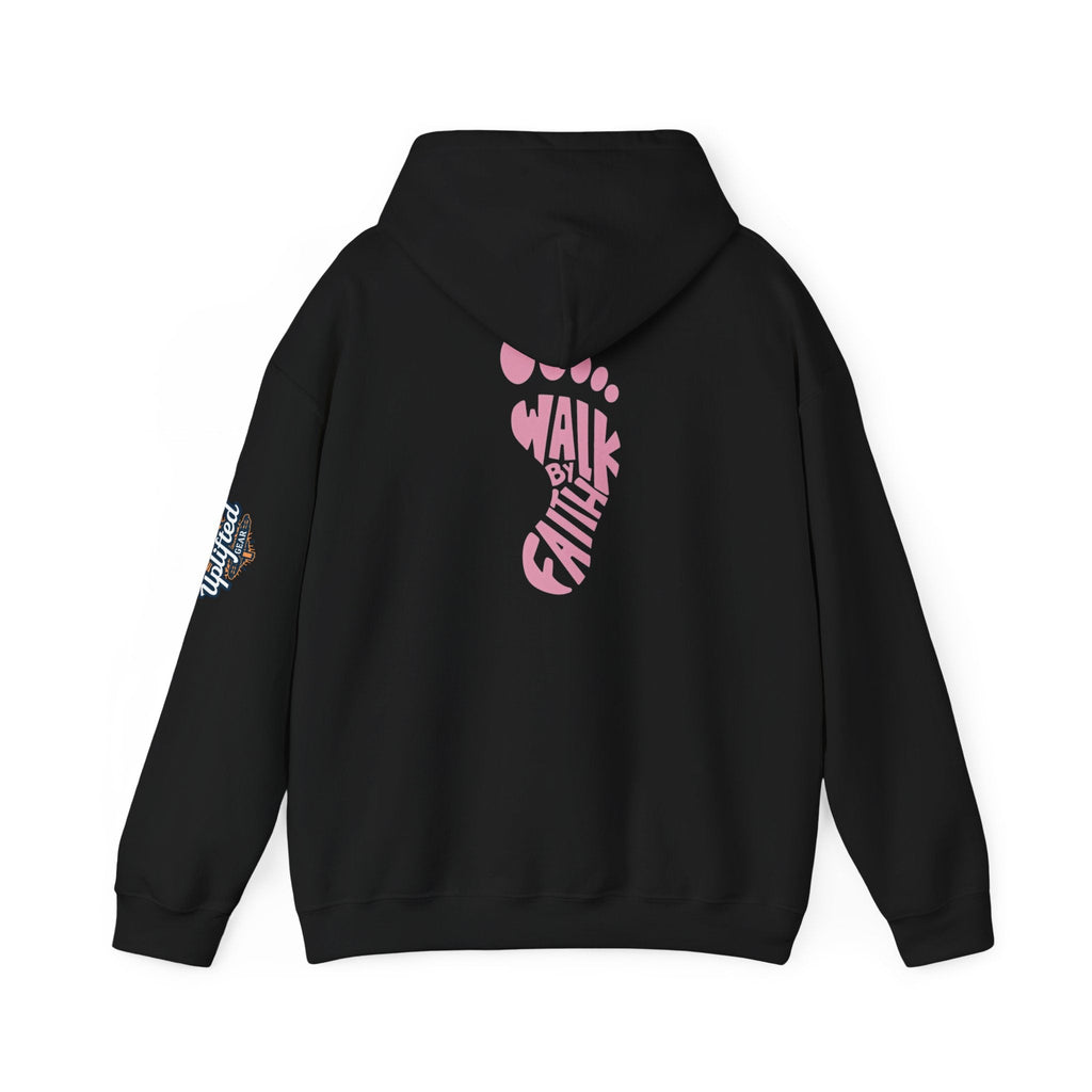 Walk By Faith Footprint Hoodie Printify