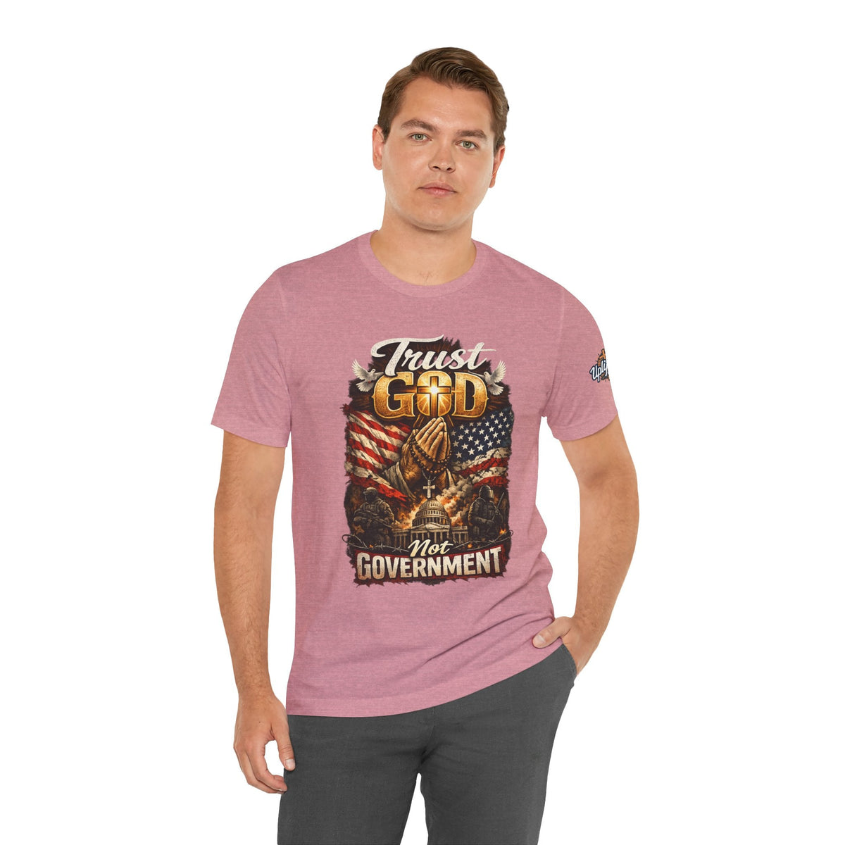 Trust God Not Government T-Shirt — Vintage Patriotic Christian Tee Printify