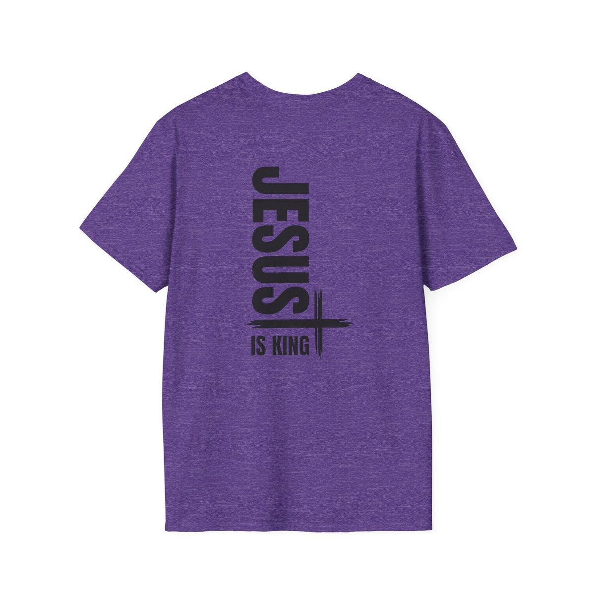 Jesus Is King T-shirt | Modern Typographic Cross Christian T-shirt Printify