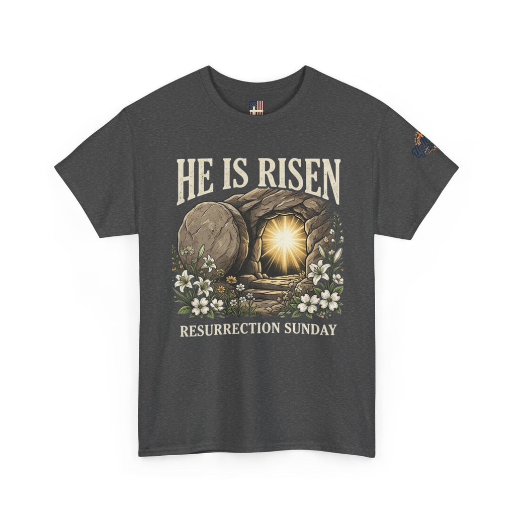 He Is Risen T-Shirt — Jesus Christ Resurrection Easter Tee Printify