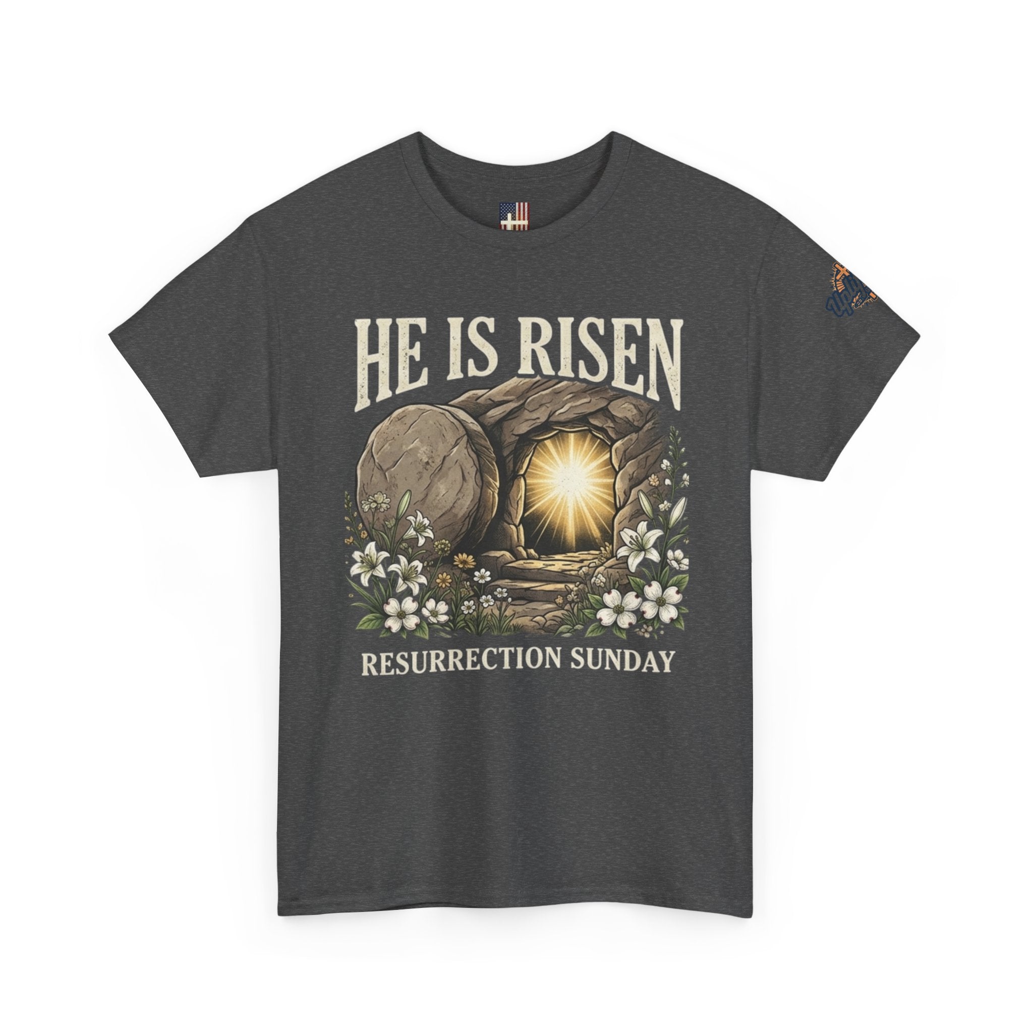 He Is Risen T-Shirt — Jesus Christ Resurrection Easter Tee Printify