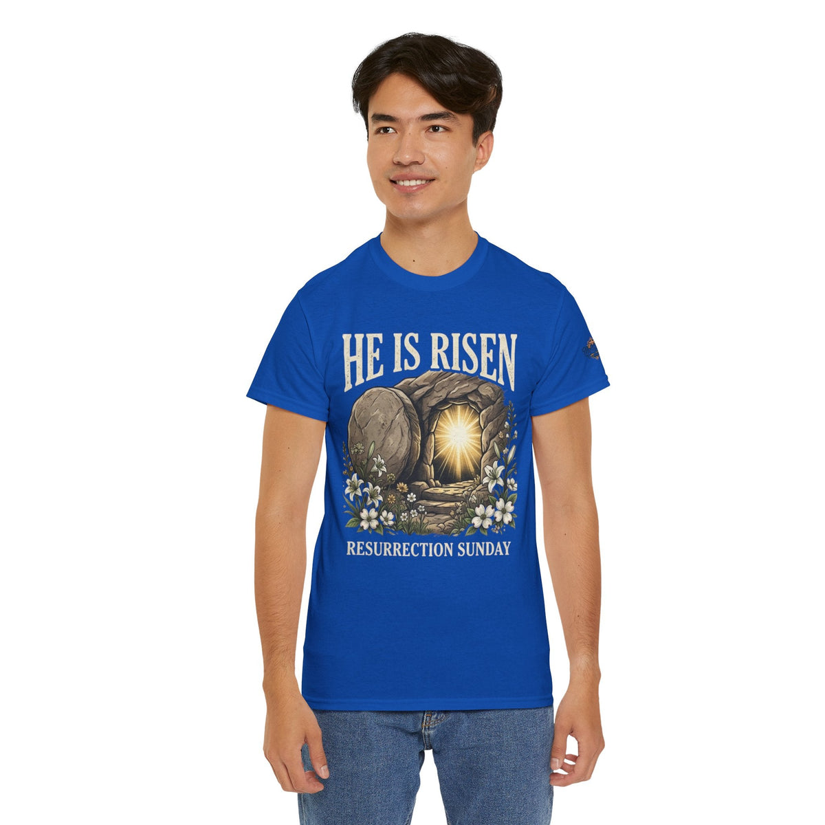 He Is Risen T-Shirt — Jesus Christ Resurrection Easter Tee Printify