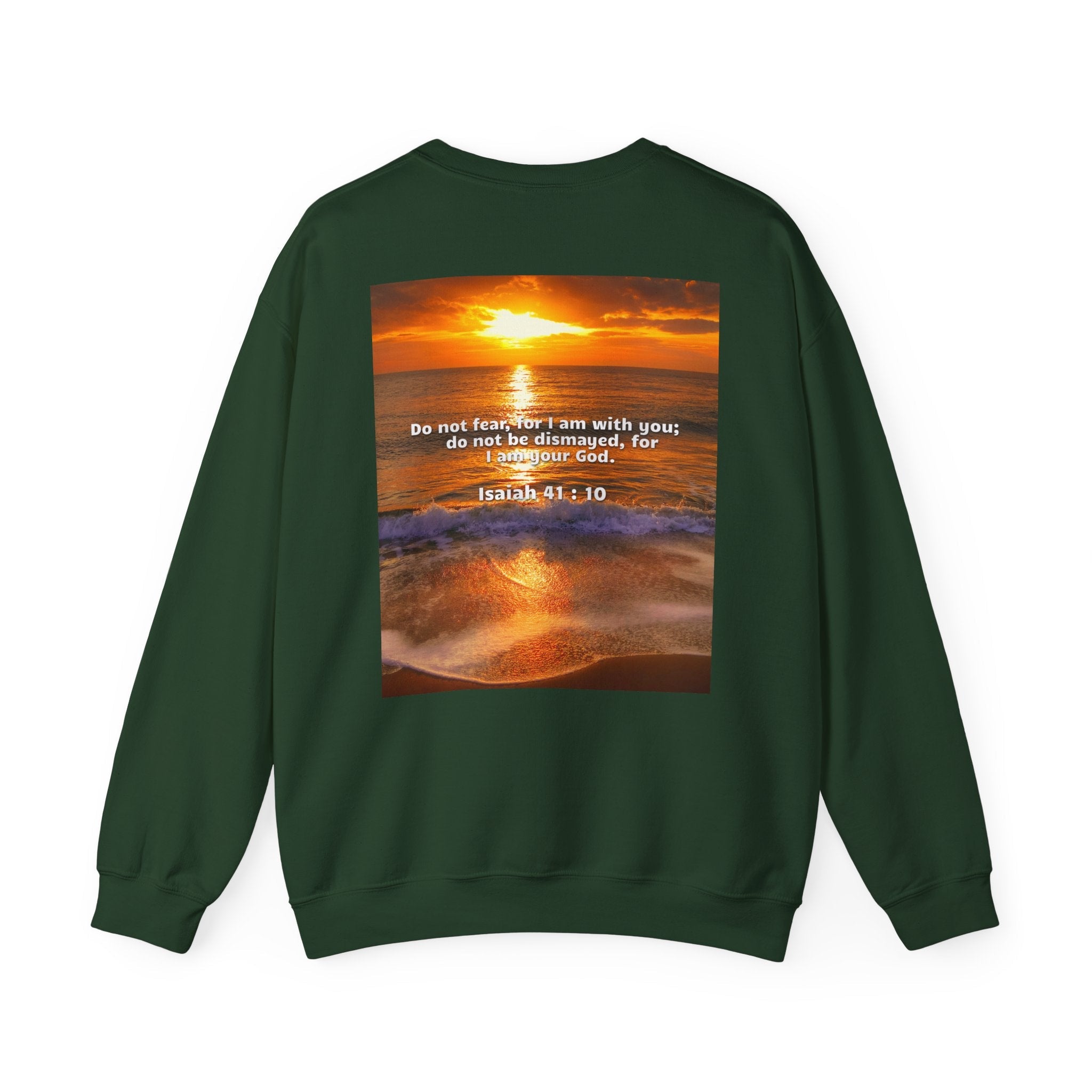 Bible Verse Unisex Heavy Blend™ Crewneck Sweatshirt - Isaiah 41 : 10 Printify