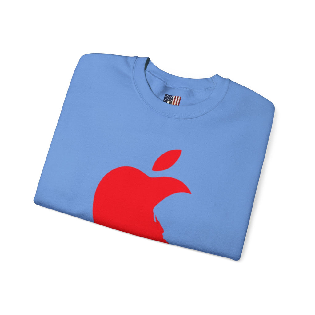 iPray Apple Logo Sweatshirt — Funny Christian Sweatshirt (Minimal Red Apple Graphic) Printify