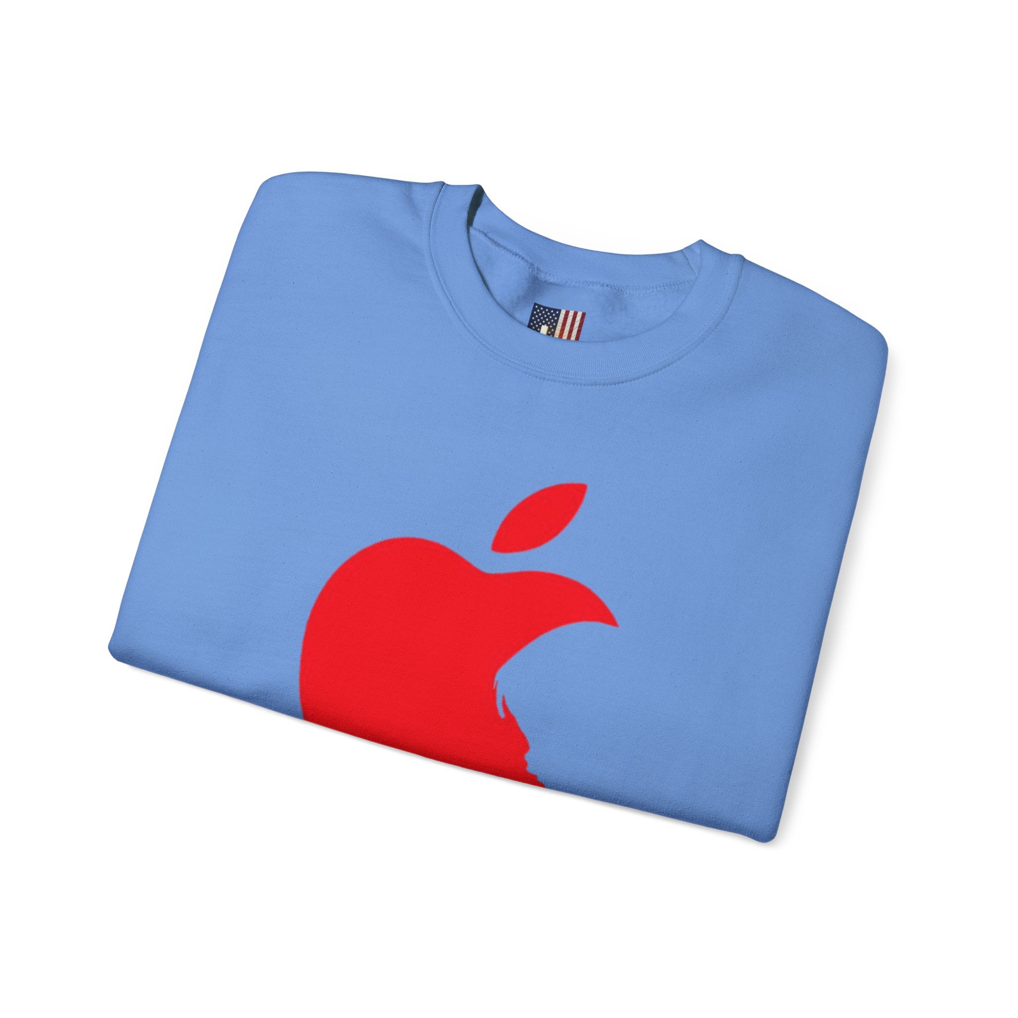 iPray Apple Logo Sweatshirt — Funny Christian Sweatshirt (Minimal Red Apple Graphic) Printify