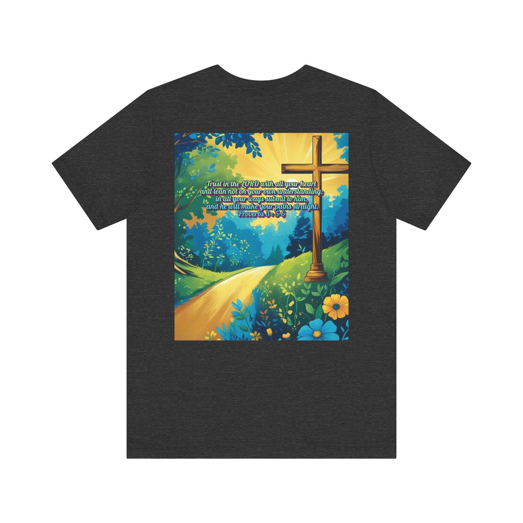 Trust in The Lord Proverbs 3:5-6 Biblical Design Unisex Jersey Short Sleeve Tee Printify