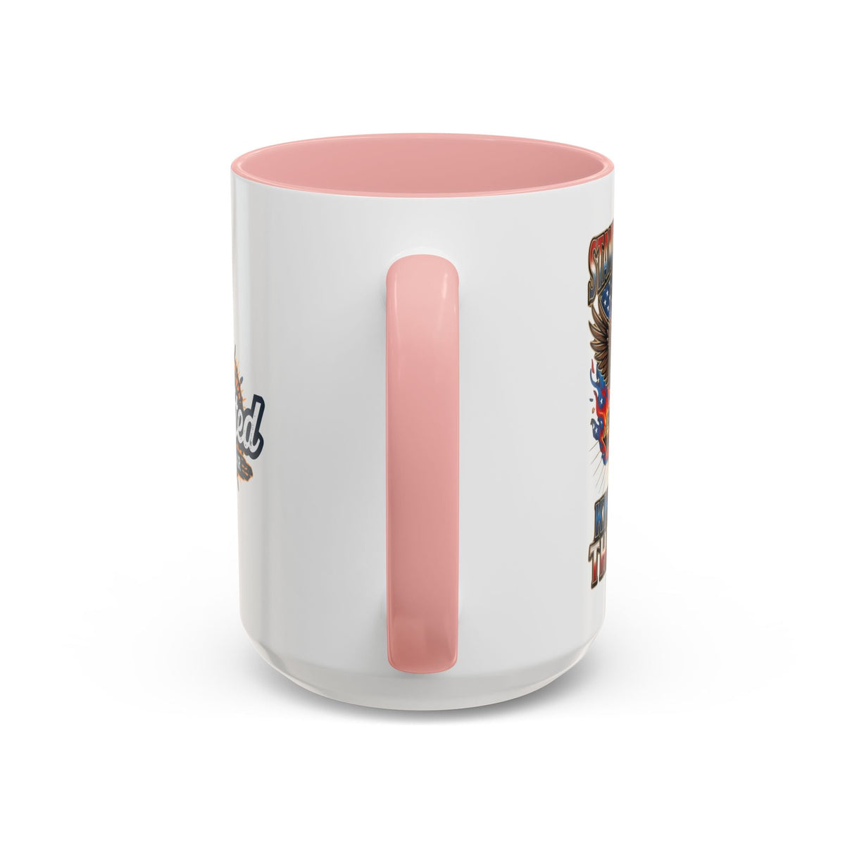 Patriotic Eagle Coffee Mug — "Stand for the Flag, Kneel for the Cross" (11/15oz) Printify