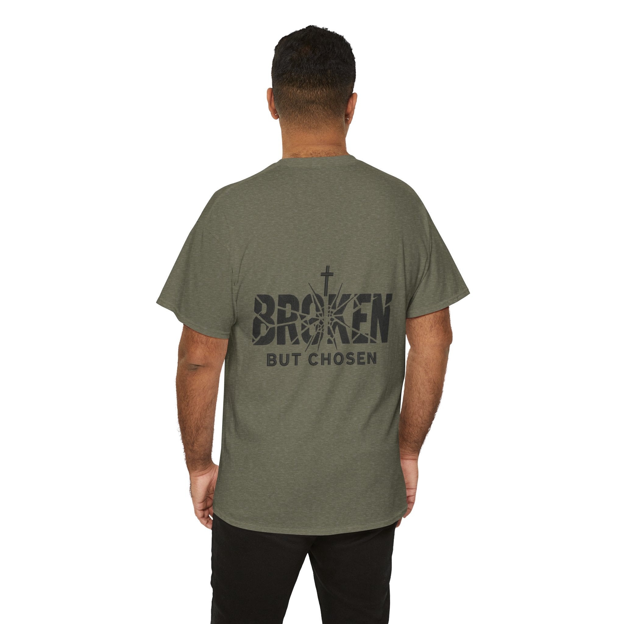 Broken But Chosen T-Shirt — Inspirational Faith Graphic Tee Printify