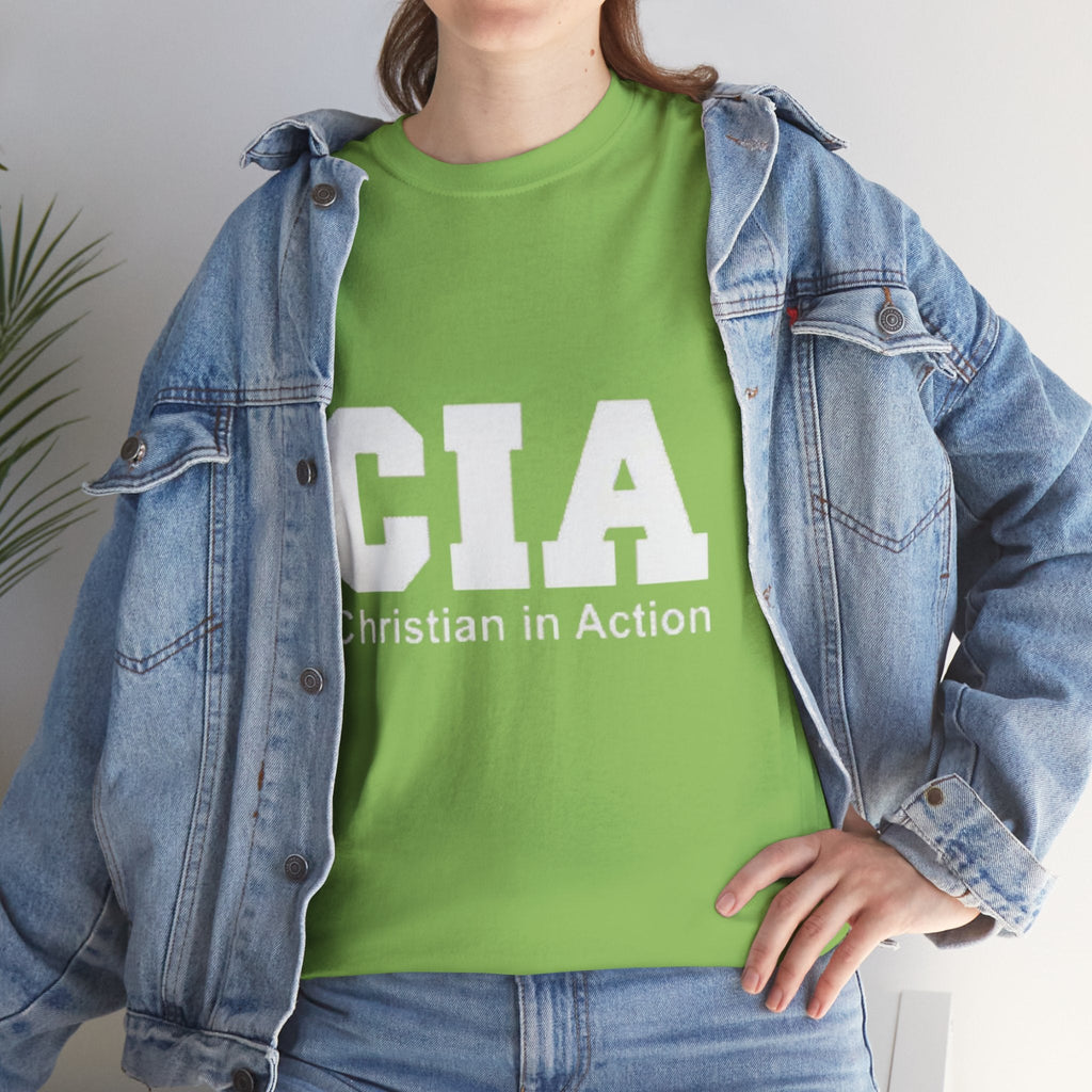 CIA Christian in Action T-shirt - Funny Faith Parody T-shirt - Mission Ready Apparel Printify