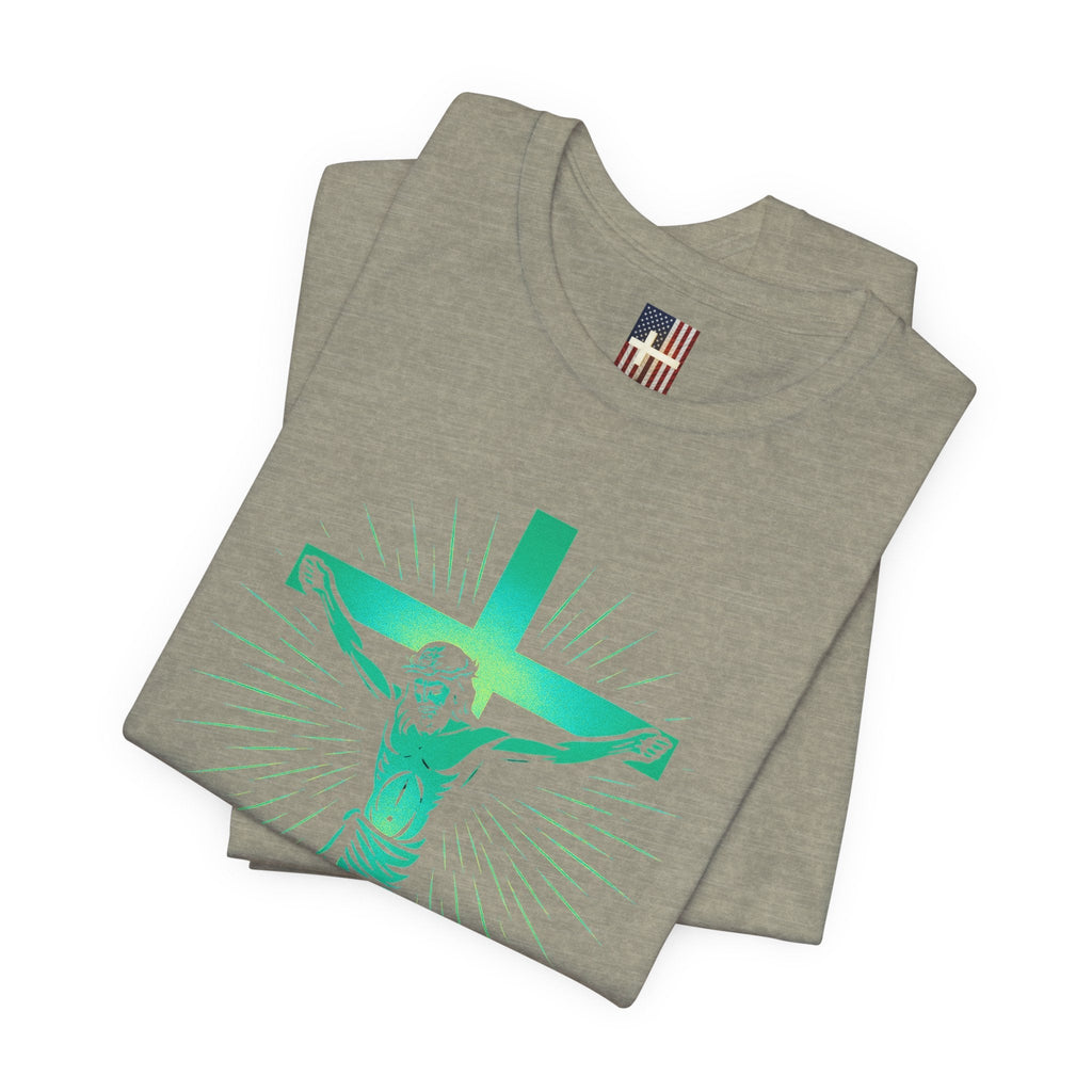 Unashamed T-shirt – Romans 1:16 Crucifixion Christian t-shirt for Bold Unwavering Faith Printify