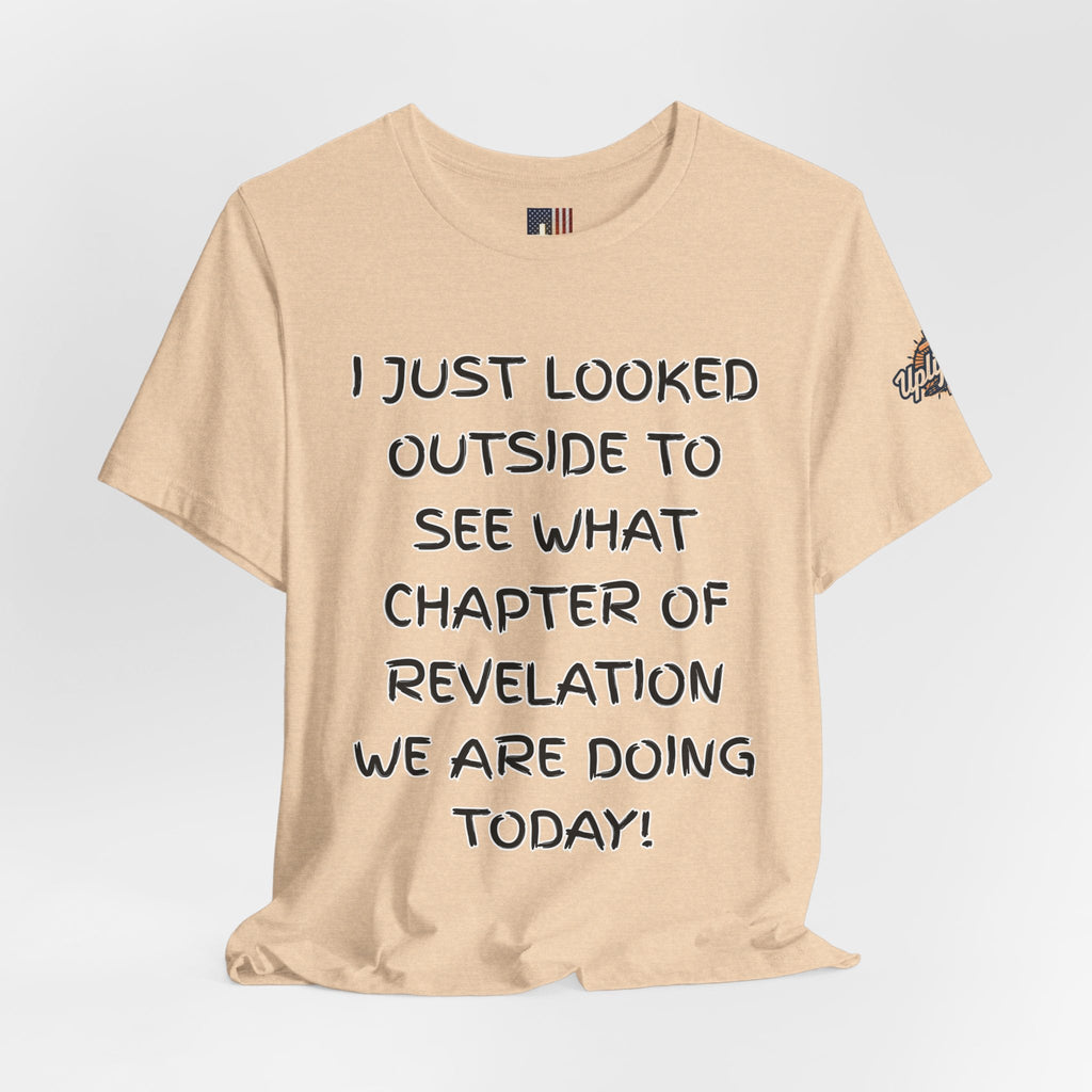 What Chapter of Revelation T-shirt – I Looked Outside My Window Christian T-shirt for End Times Humor & Faith Printify