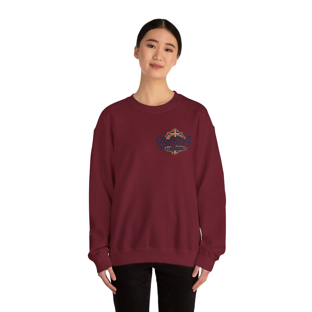 Jesus is King Sweatshirt – Bold Crown & Cross Christian Hoodie for Eternal Faith & Comfort Printify