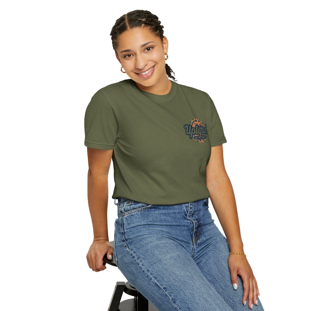 Jesus Saves T-shirt – Radiant Cross & Rays of Light Christian T-shirt for Eternal Hope & Faith Printify