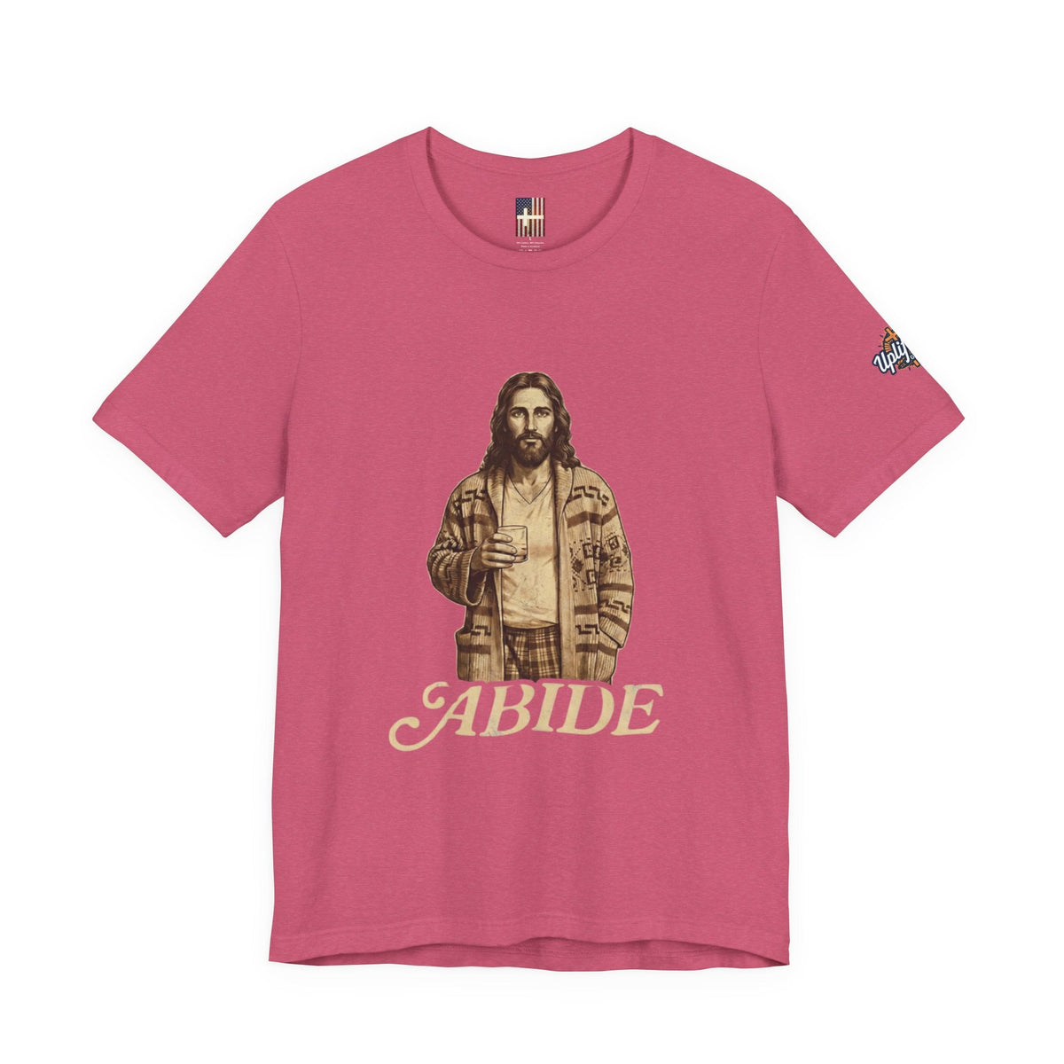 Abide Vintage Jesus Tee — "The Dude" Graphic Christian T-Shirt Printify