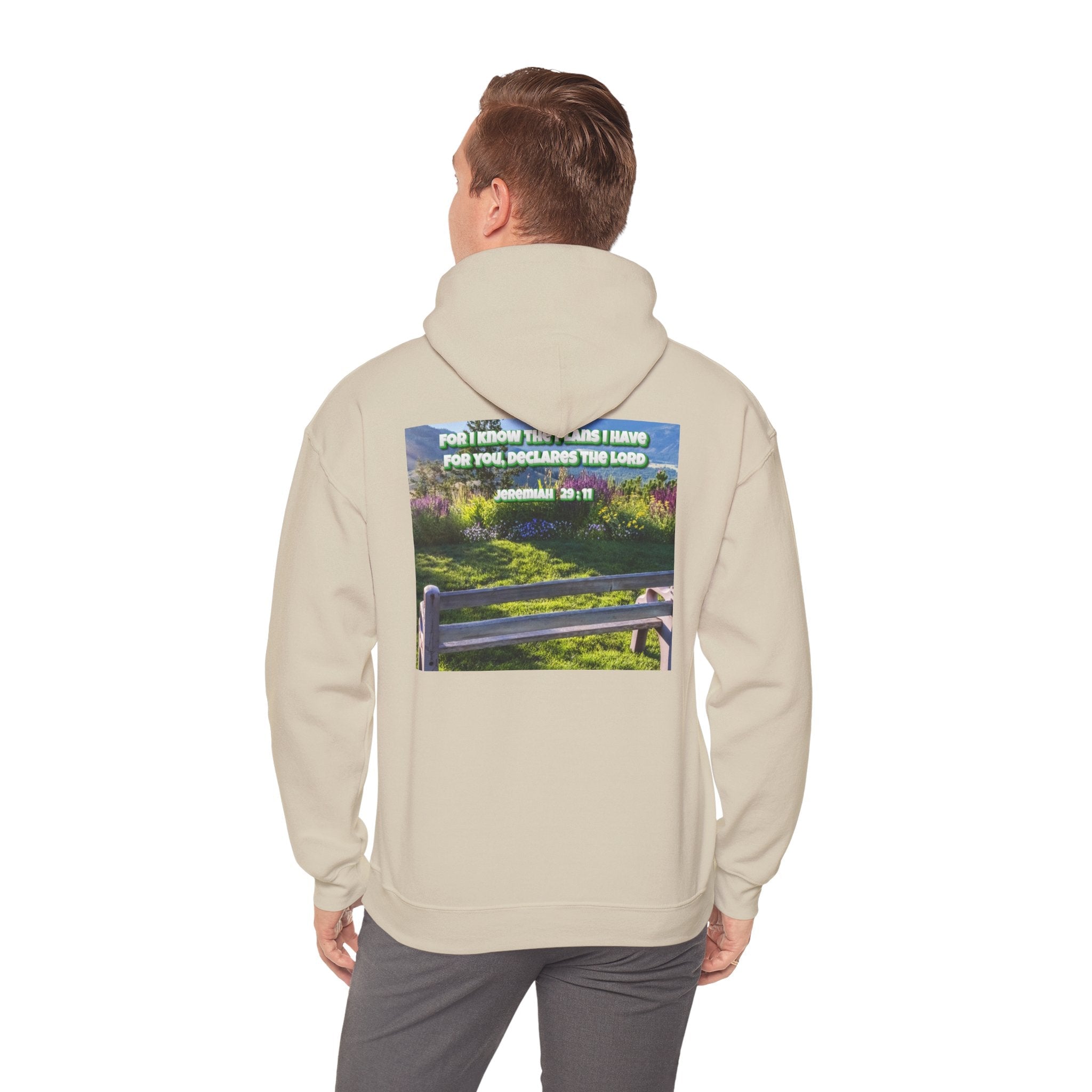Bible Verse Unisex Heavy Blend™ Hooded Sweatshirt - Jeremiah 29 : 11 Printify