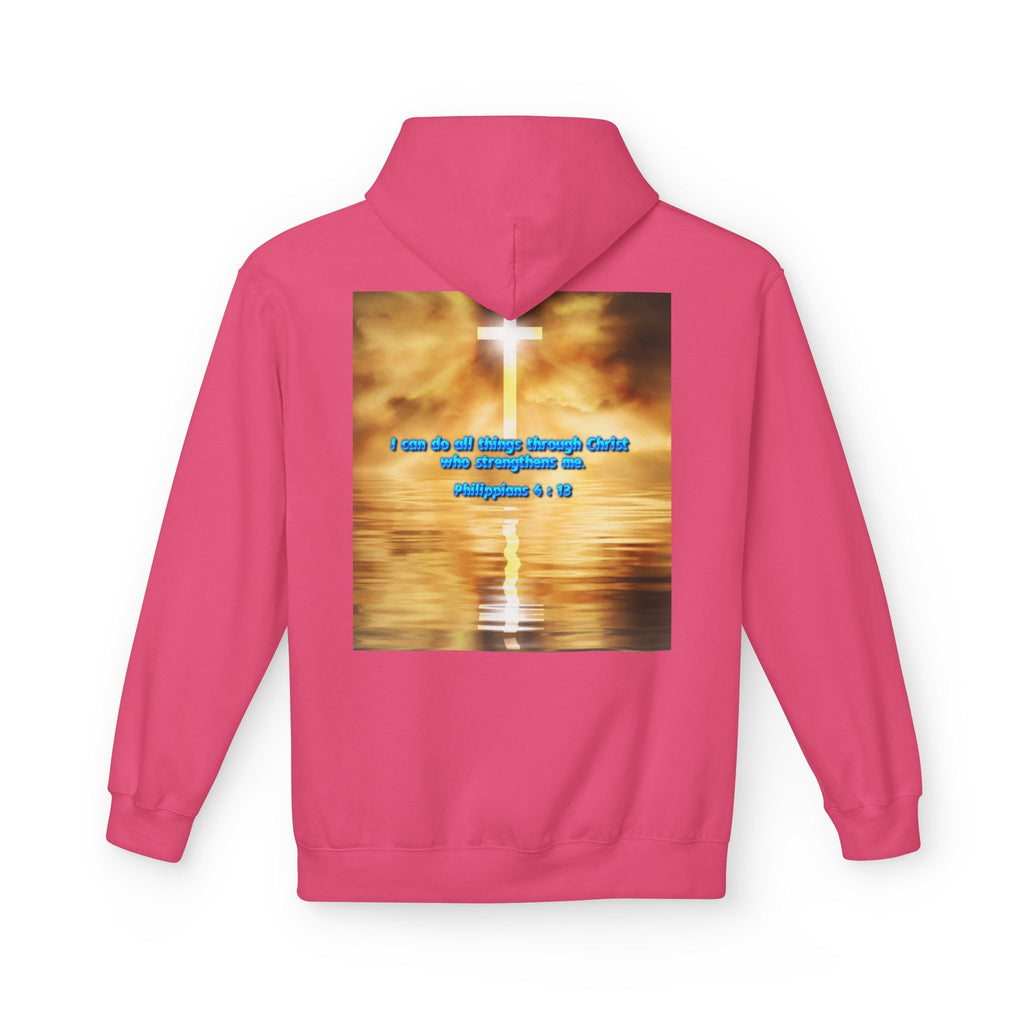 Hoodie - Philippians 4 : 13 Bible Verse Religious Design Printify