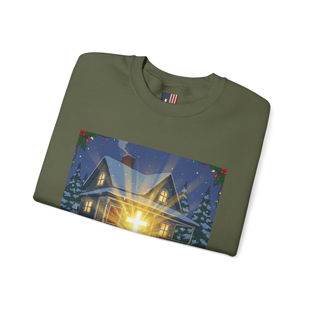 A Major Award This Christmas Sweatshirt – Fragile Leg Lamp Parody Cross Unboxing Christian Sweatshirt for Hilarious Faith & Holiday Glow Printify