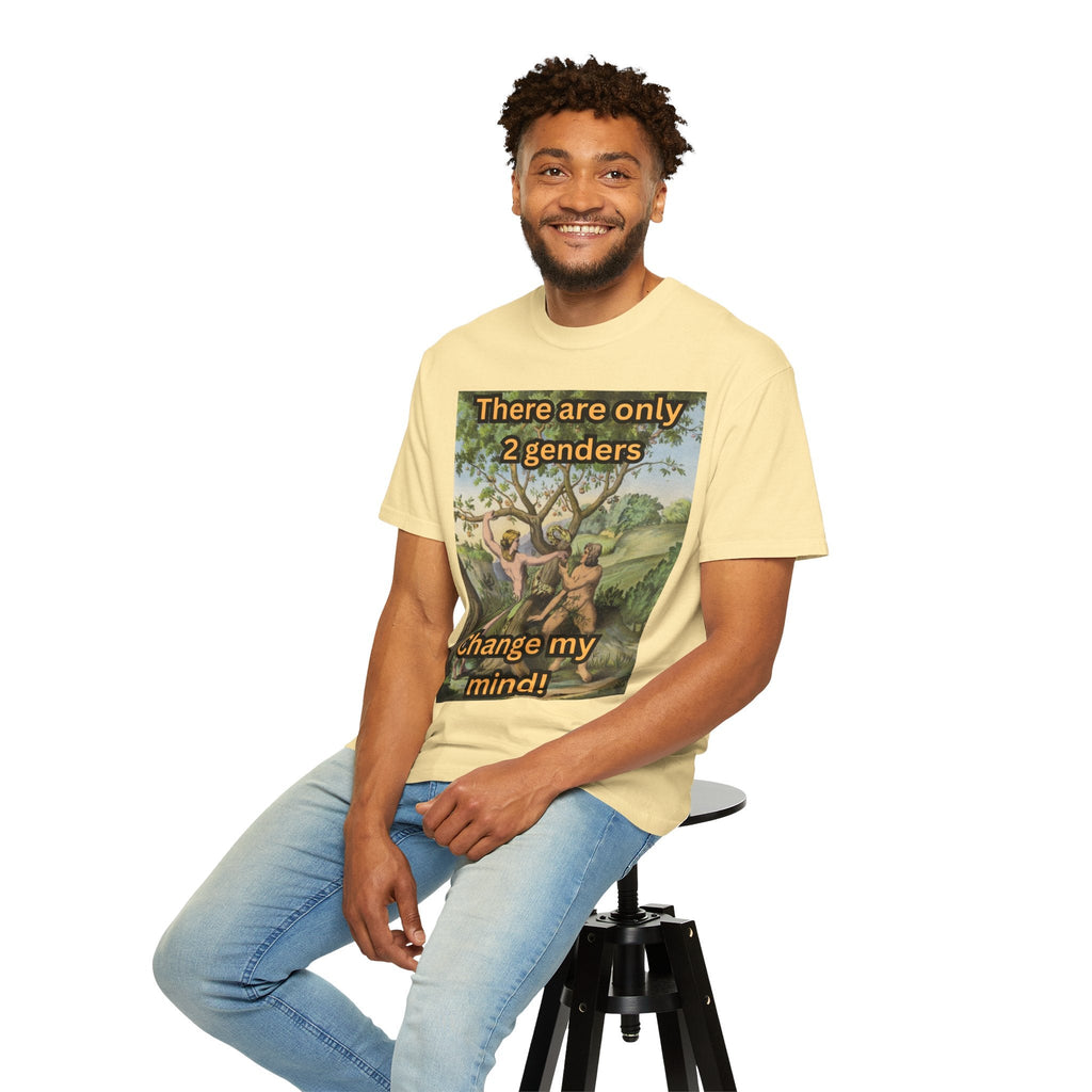 There Are Only 2 Genders T-Shirt – Adam & Eve Cross Christian Tee for Bold Faith Printify