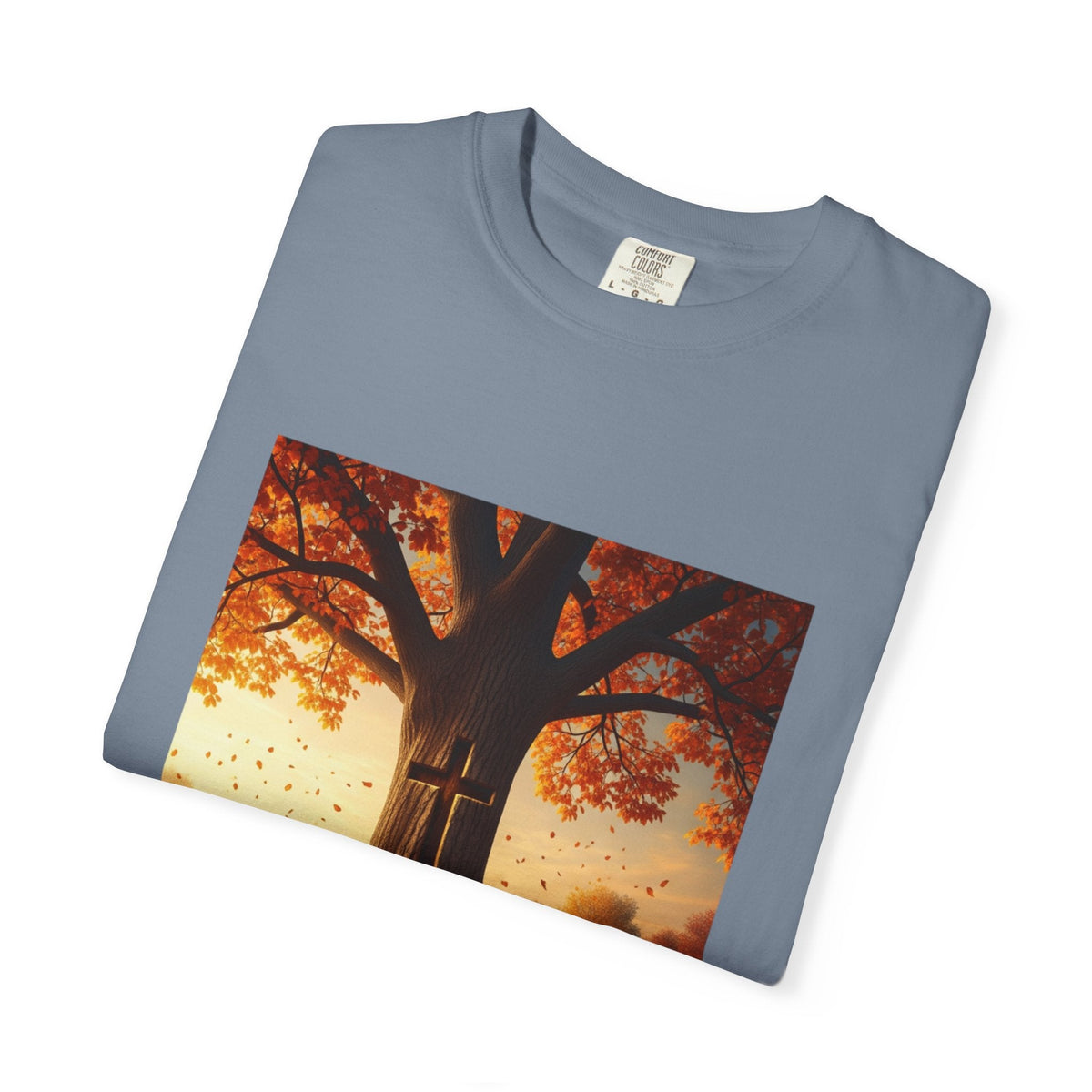 Trust in the Lord T-Shirt – Autumn Tree Christian Tee with Proverbs 3:5 Printify