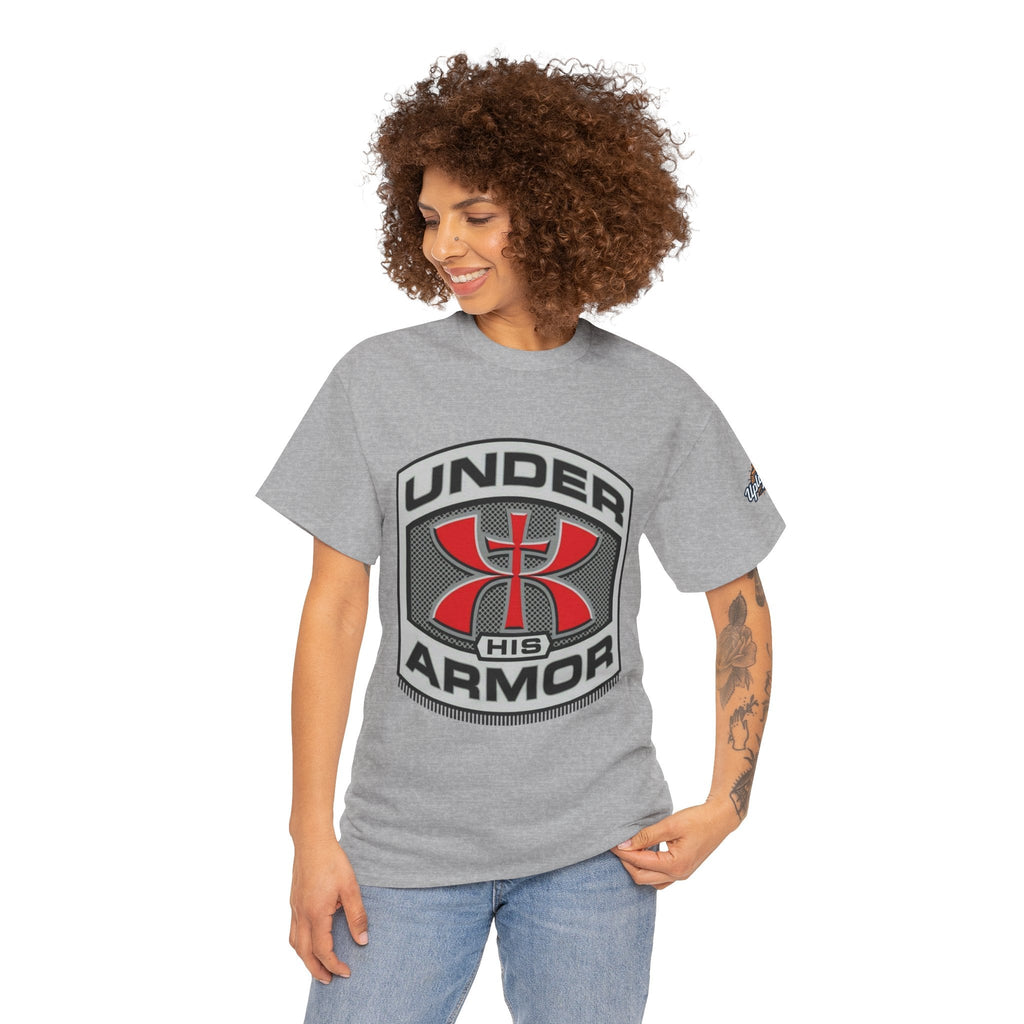 Under HIS Armor Christian T-Shirt — Faith-Inspired Under Armour Style Printify