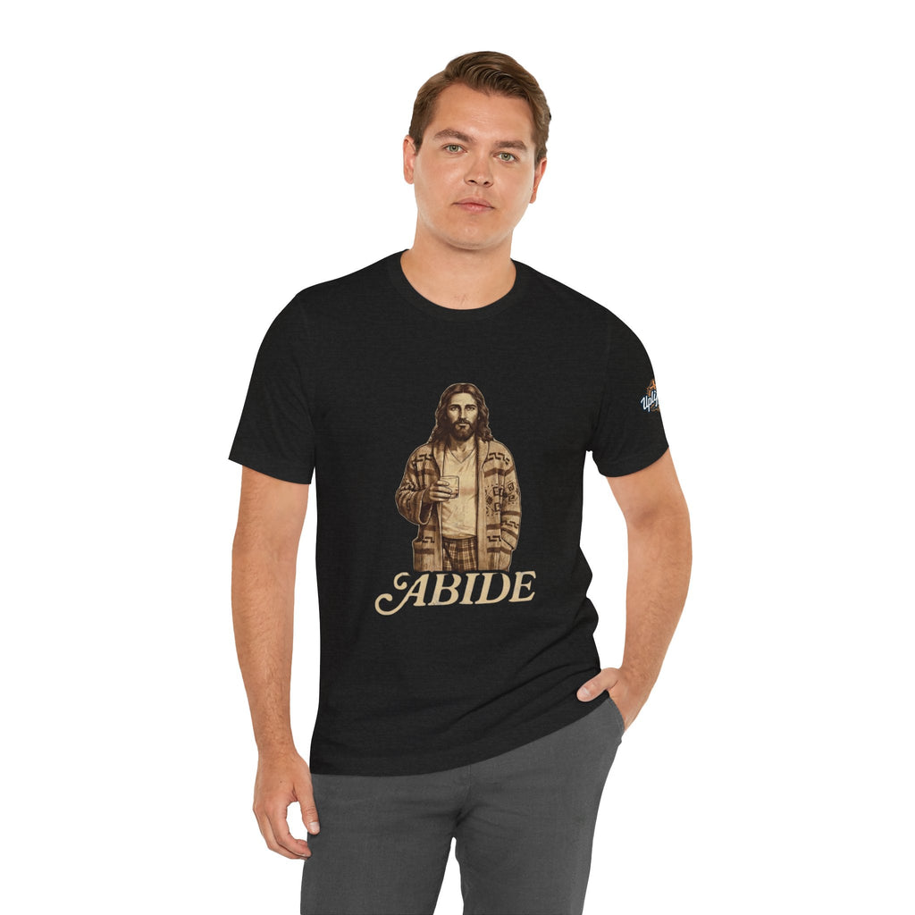 Abide Vintage Jesus Tee — "The Dude" Graphic Christian T-Shirt Printify