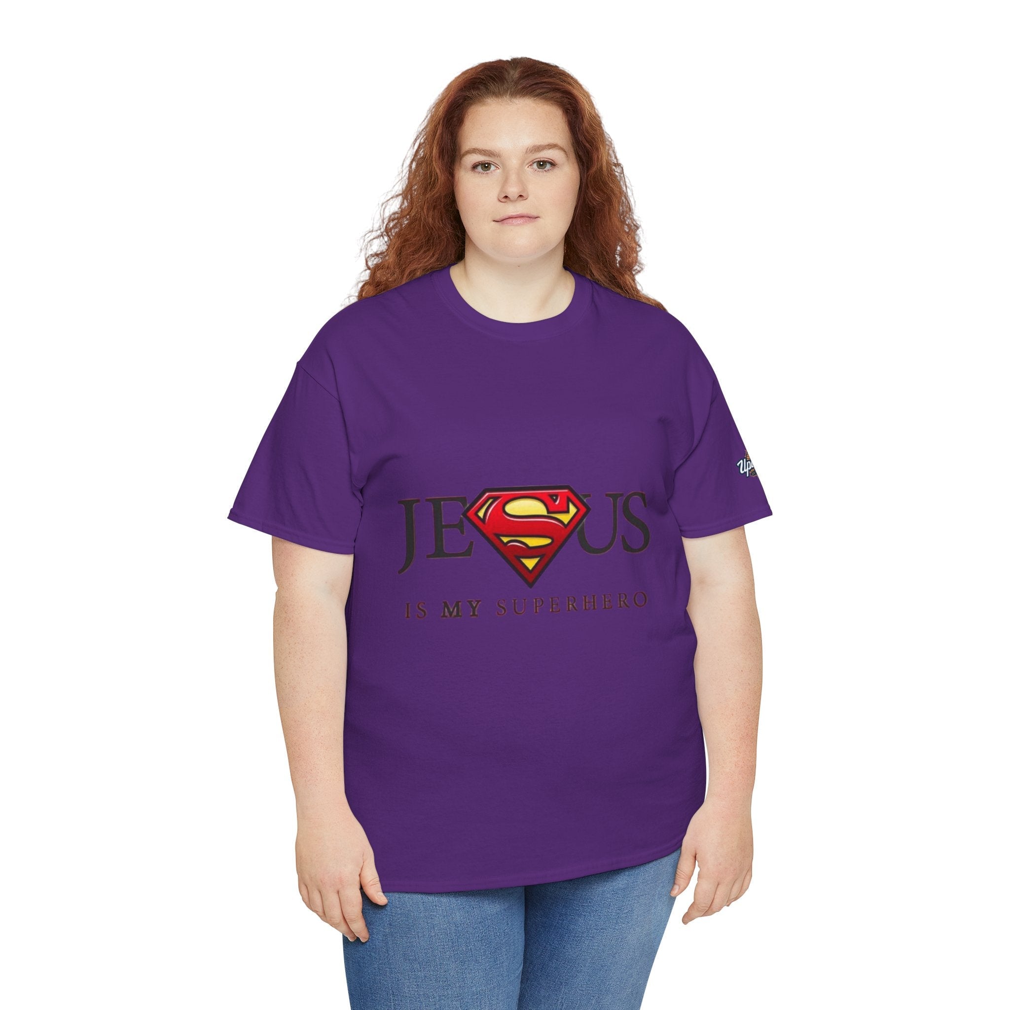 Jesus Is My Superhero T-Shirt — Faith-Based Superman-Inspired Tee Printify