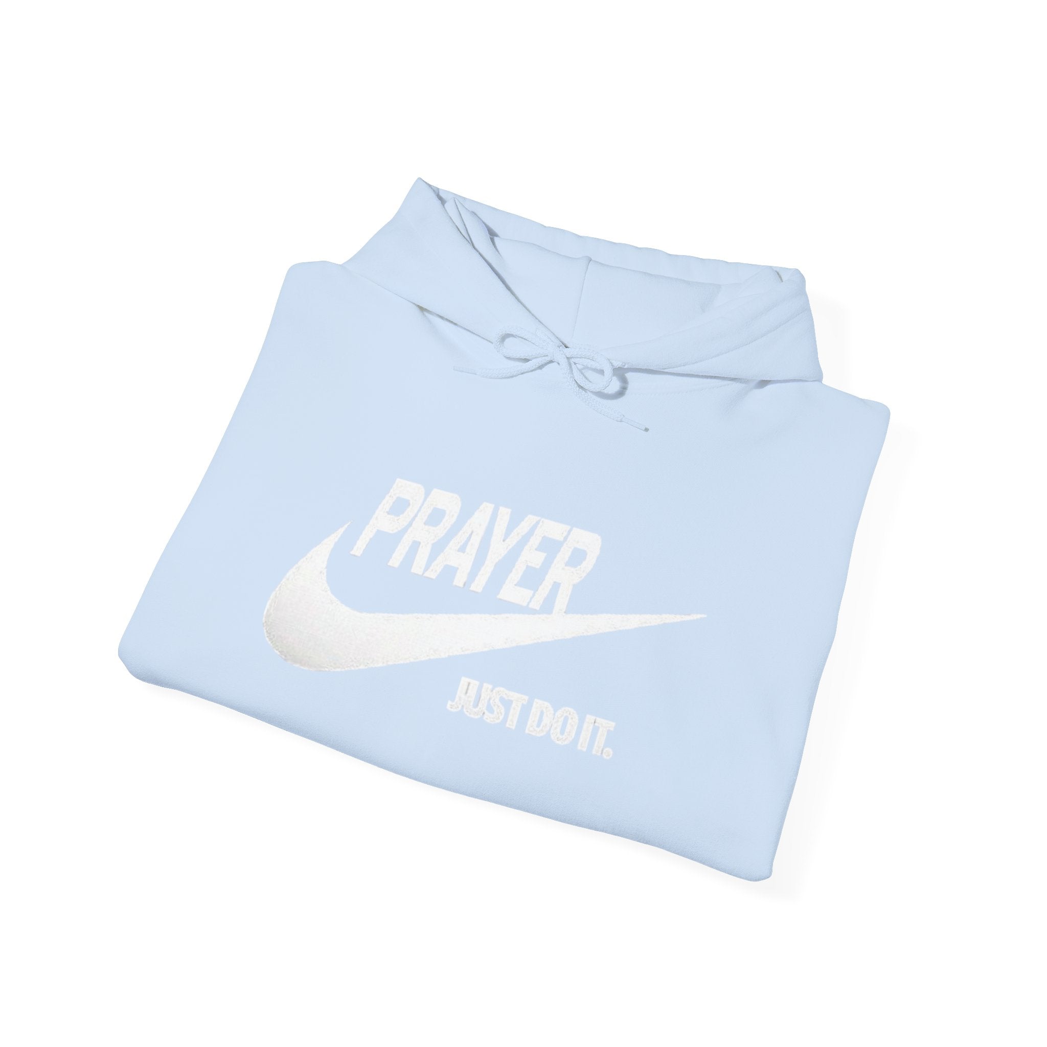 Prayer Just Do It Hoodie - Funny Christian Nike Parody Hoodie - Faith Gear Printify