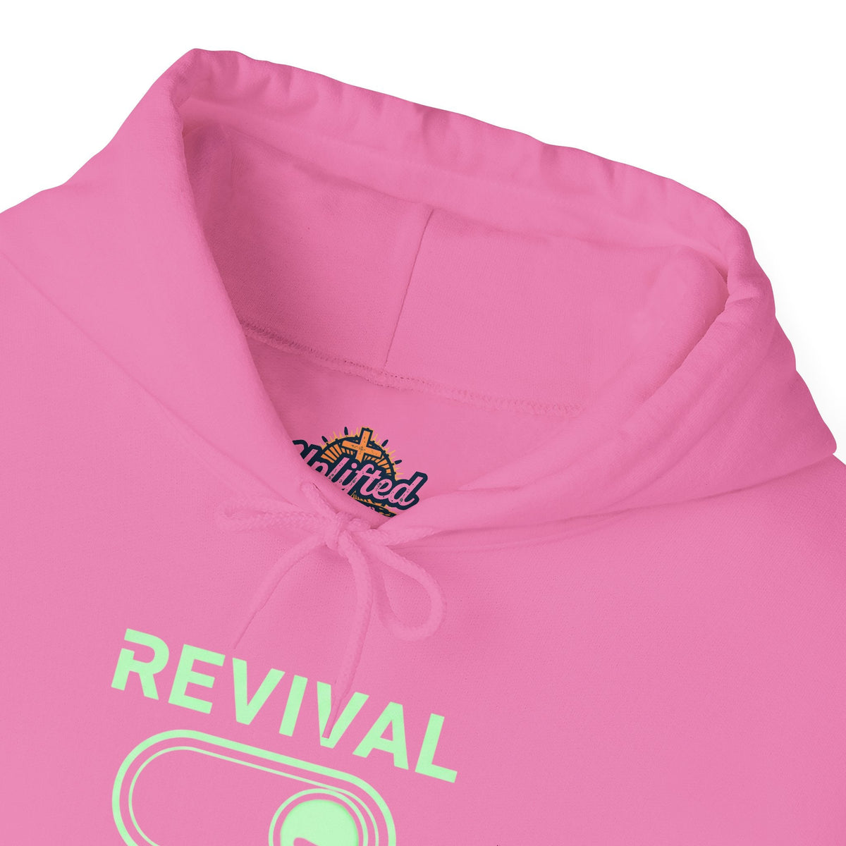 🔥 Revival Mode: ON – Christian Techwear Hoodie | Glowing Green Faith Switch | Futuristic Jesus Shirt | Activate Your Spiritual Awakening | Uplifted Gear Printify