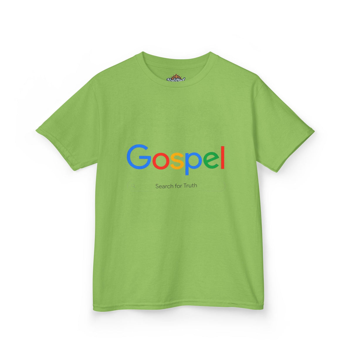 Kids Tee — "Gospel" Colorful Search-Style Logo Printify
