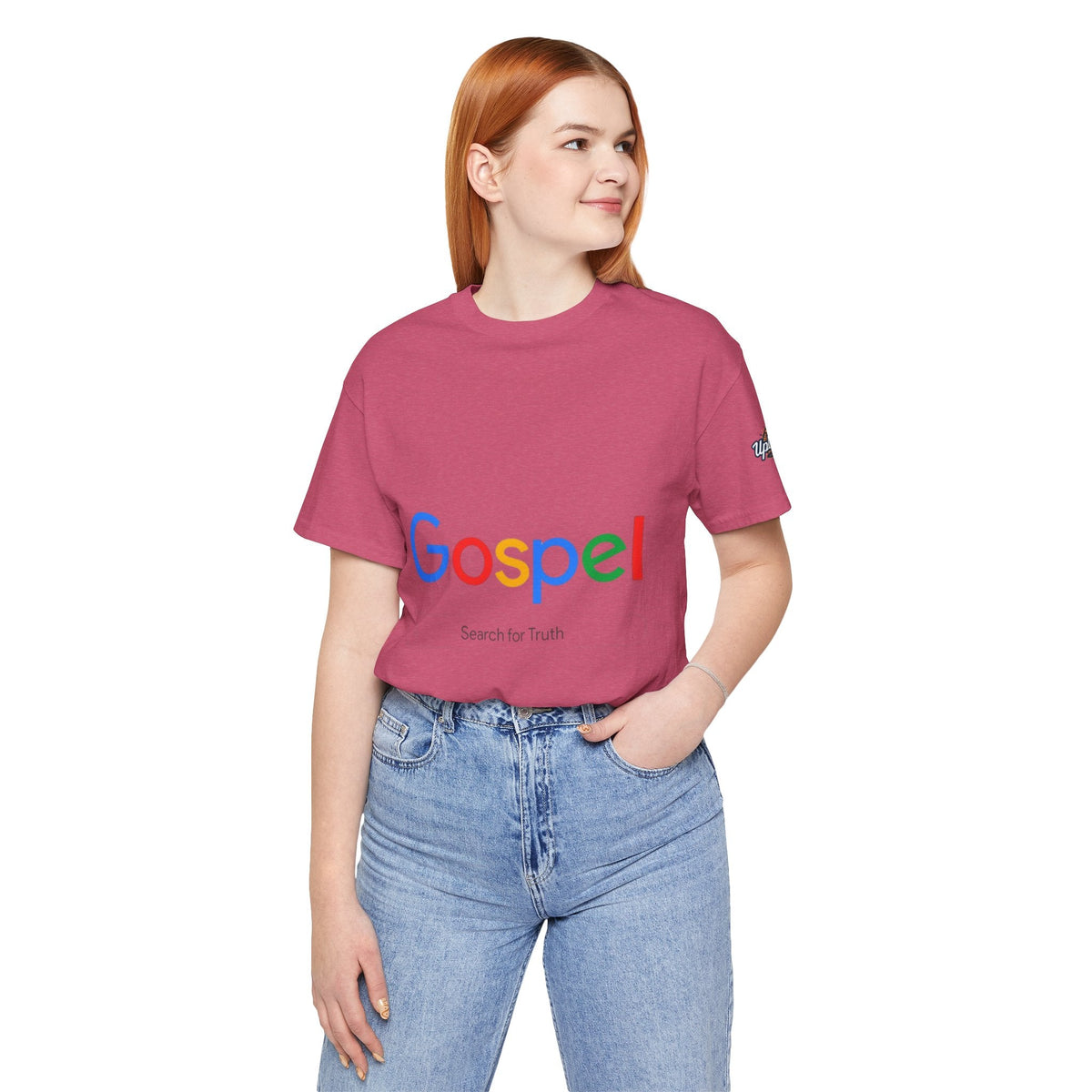 Gospel Graphic Tee — "Gospel" Colorful Logo Christian T-Shirt Printify