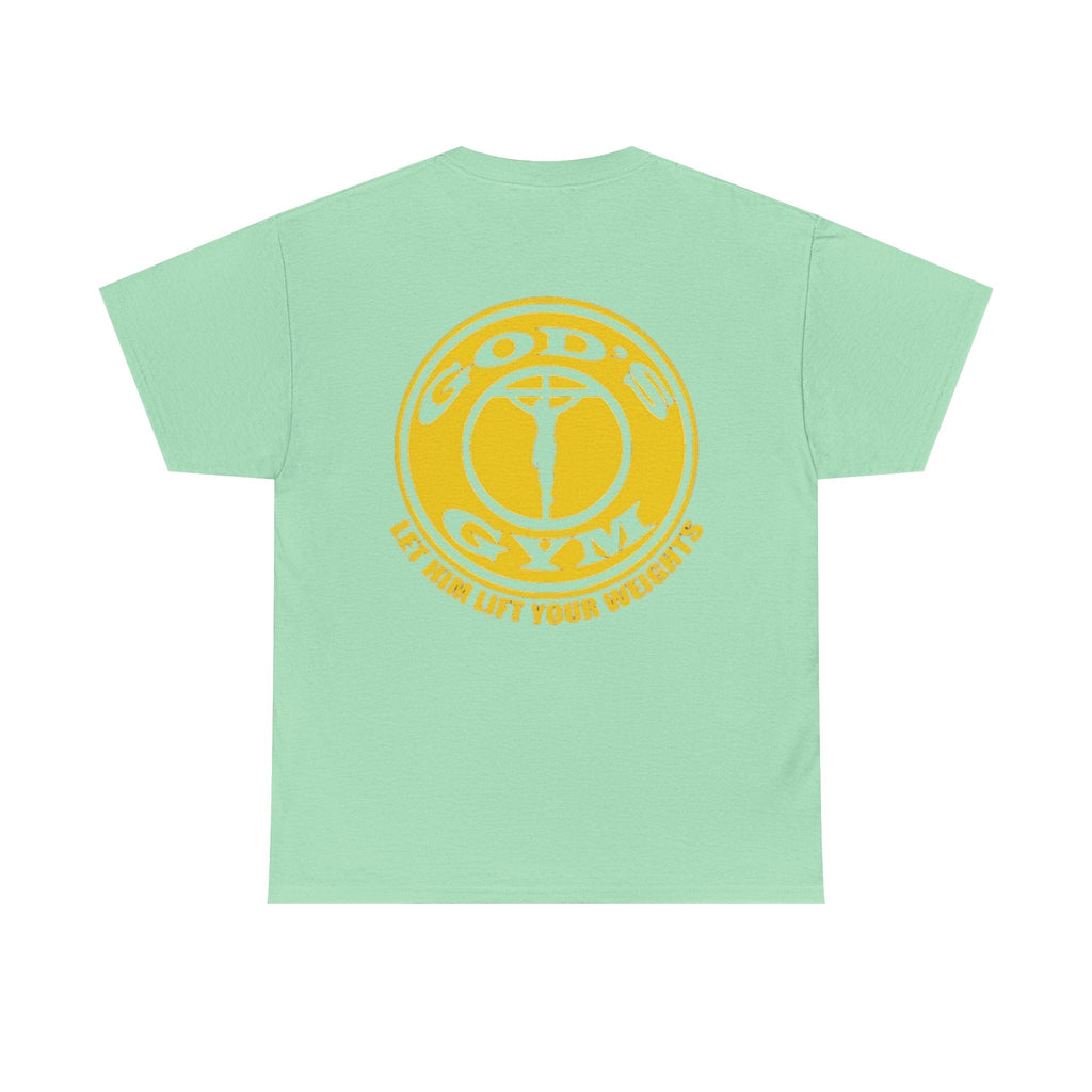 God's Gym T-Shirt — "Let Him Lift Your Weights" Christian Fitness Tee Printify