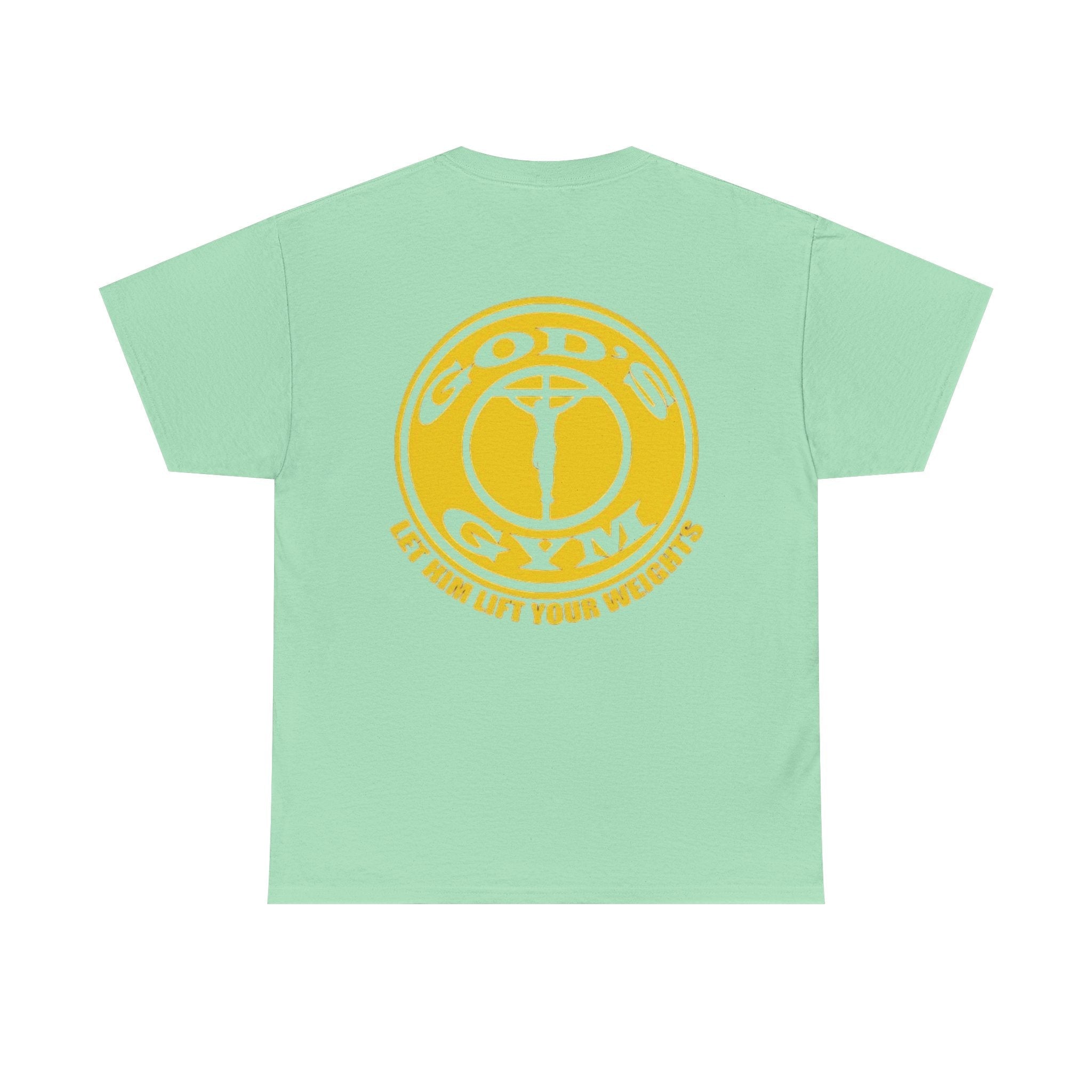 God's Gym T-Shirt — "Let Him Lift Your Weights" Christian Fitness Tee Printify