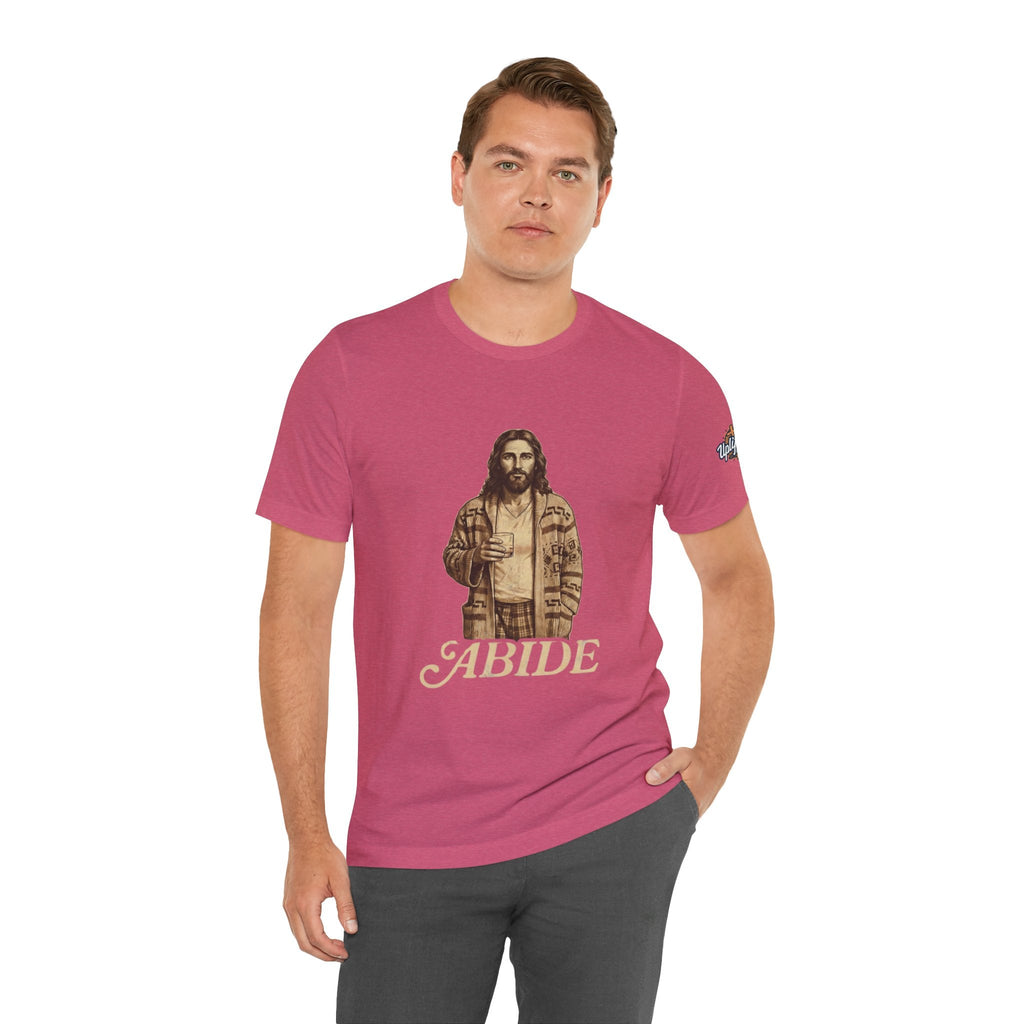 Abide Vintage Jesus Tee — "The Dude" Graphic Christian T-Shirt Printify