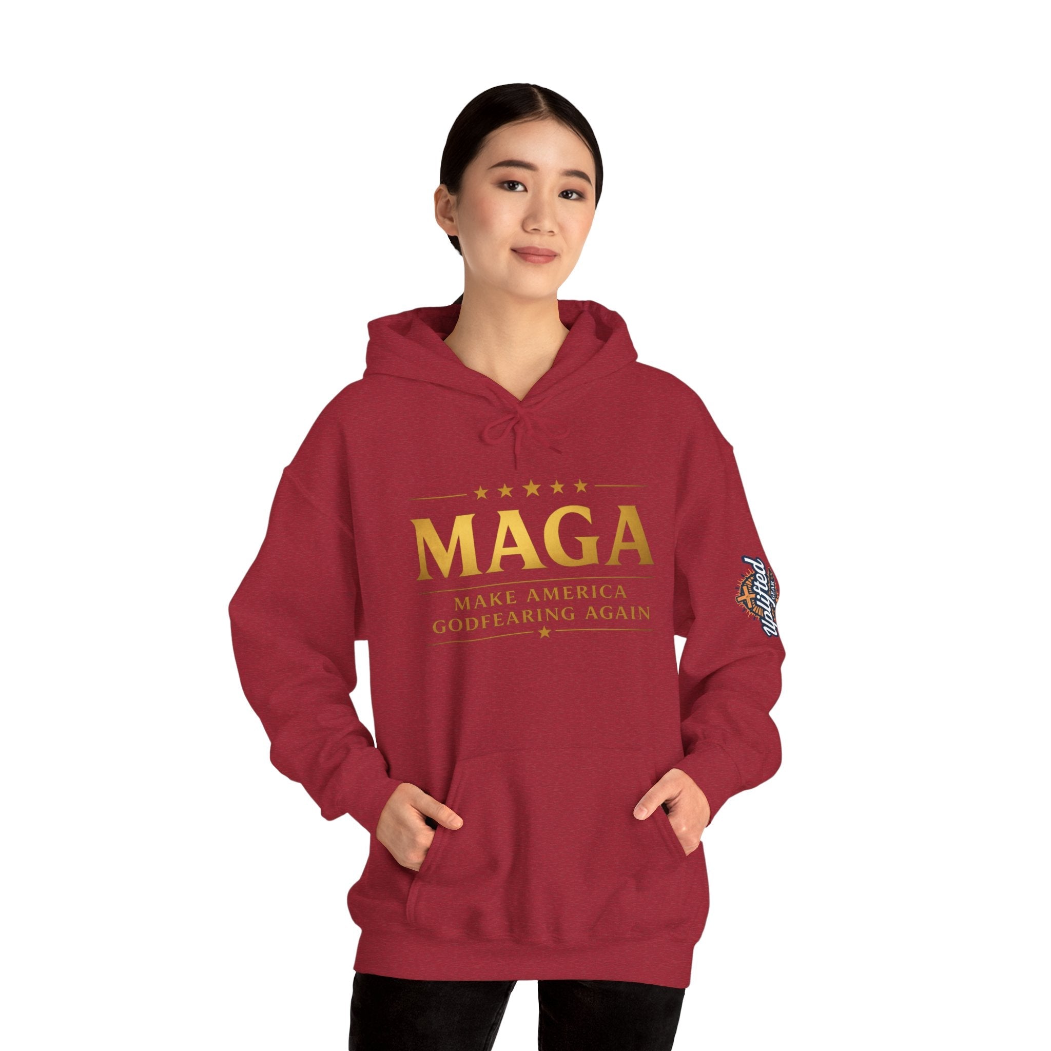Hoodie - MAGA "Make America Godfearing Again" Political Graphic Hoodie Printify