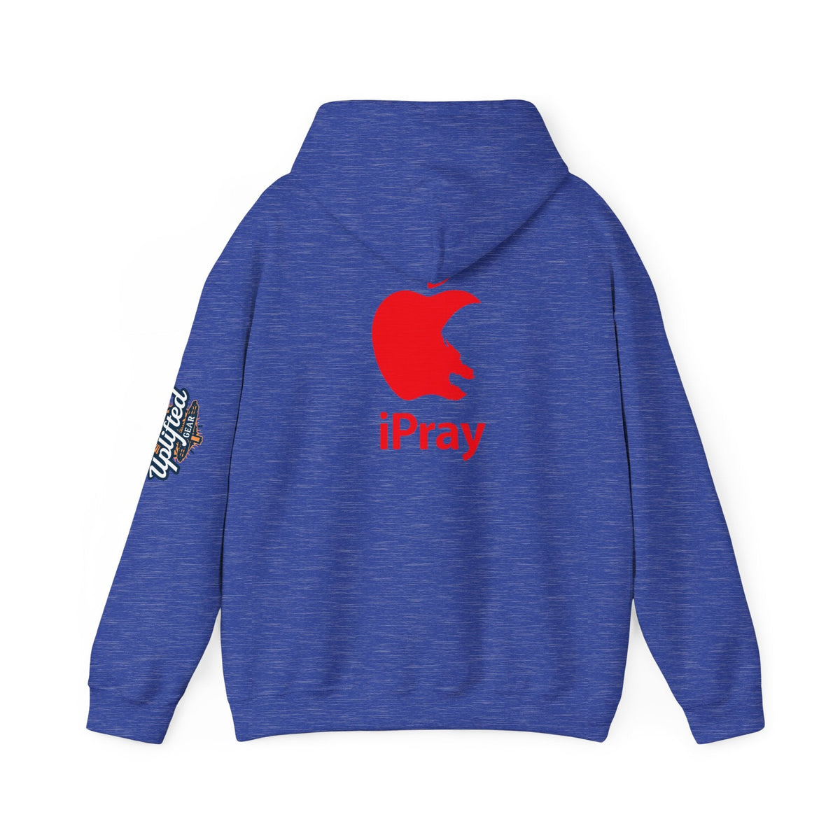 iPray Apple Logo Hoodie — Funny Christian Hoodie (Minimal Red Apple Graphic) Printify