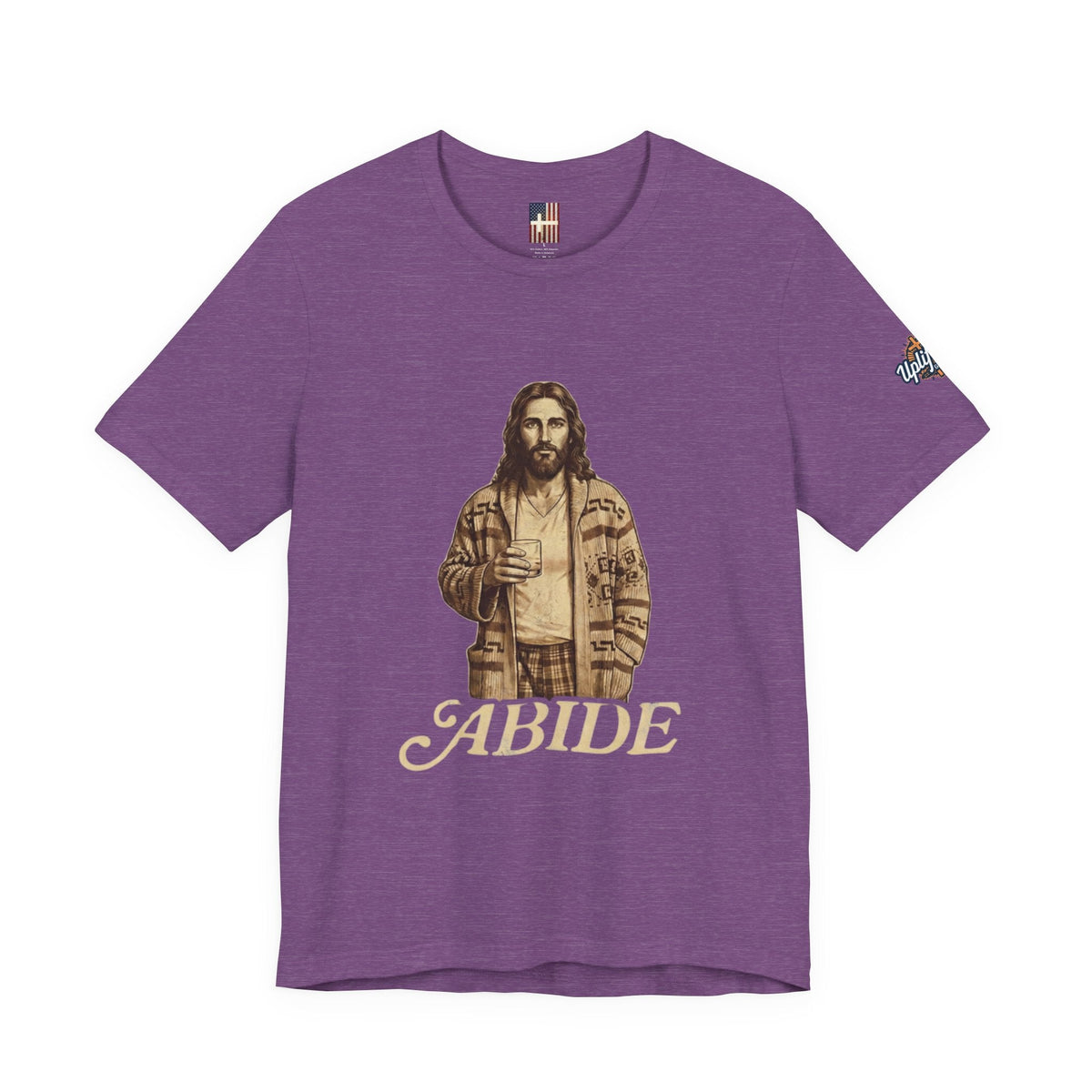 Abide Vintage Jesus Tee — "The Dude" Graphic Christian T-Shirt Printify