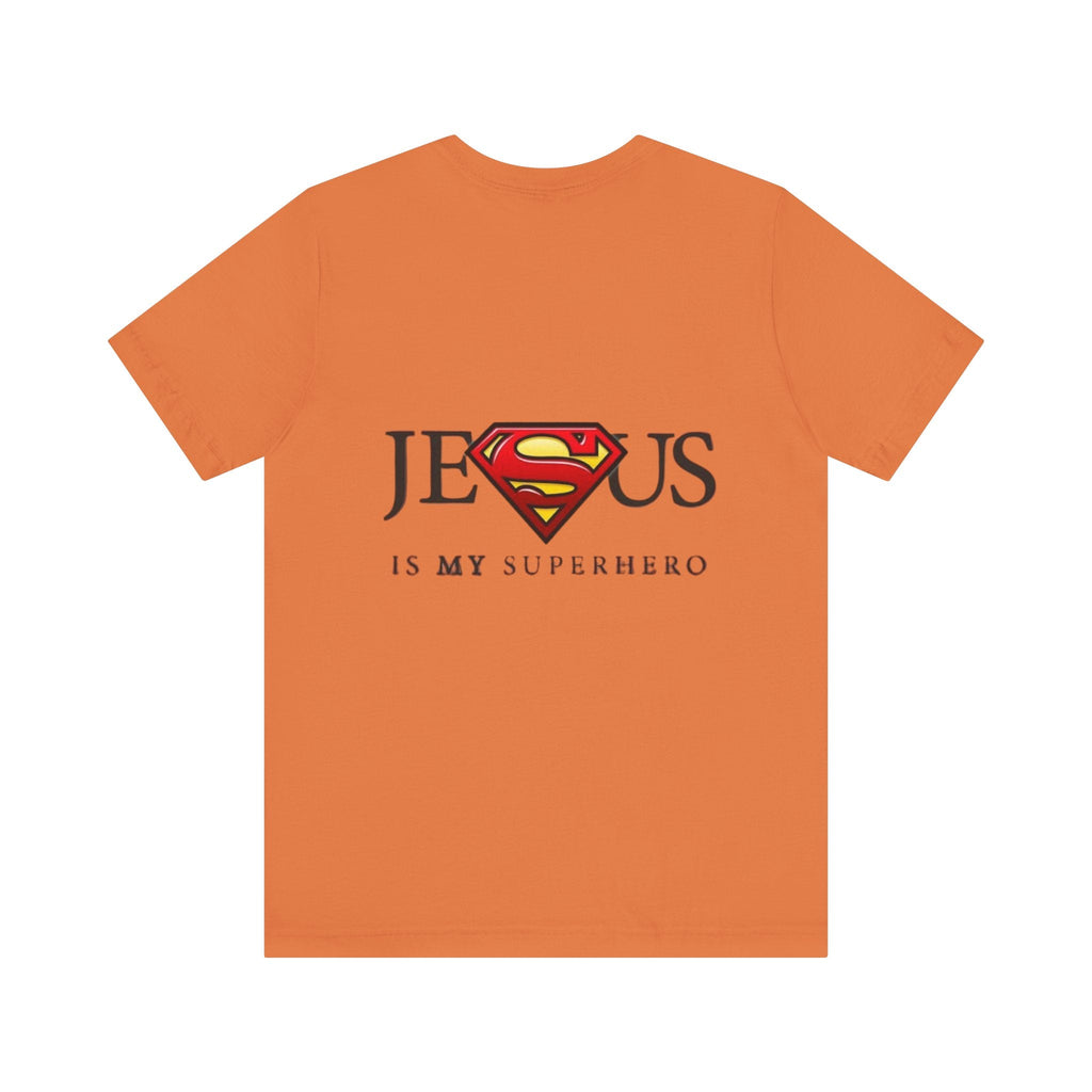 Jesus Is My Superhero T-Shirt — Faith-Based Superman-Inspired Tee Printify