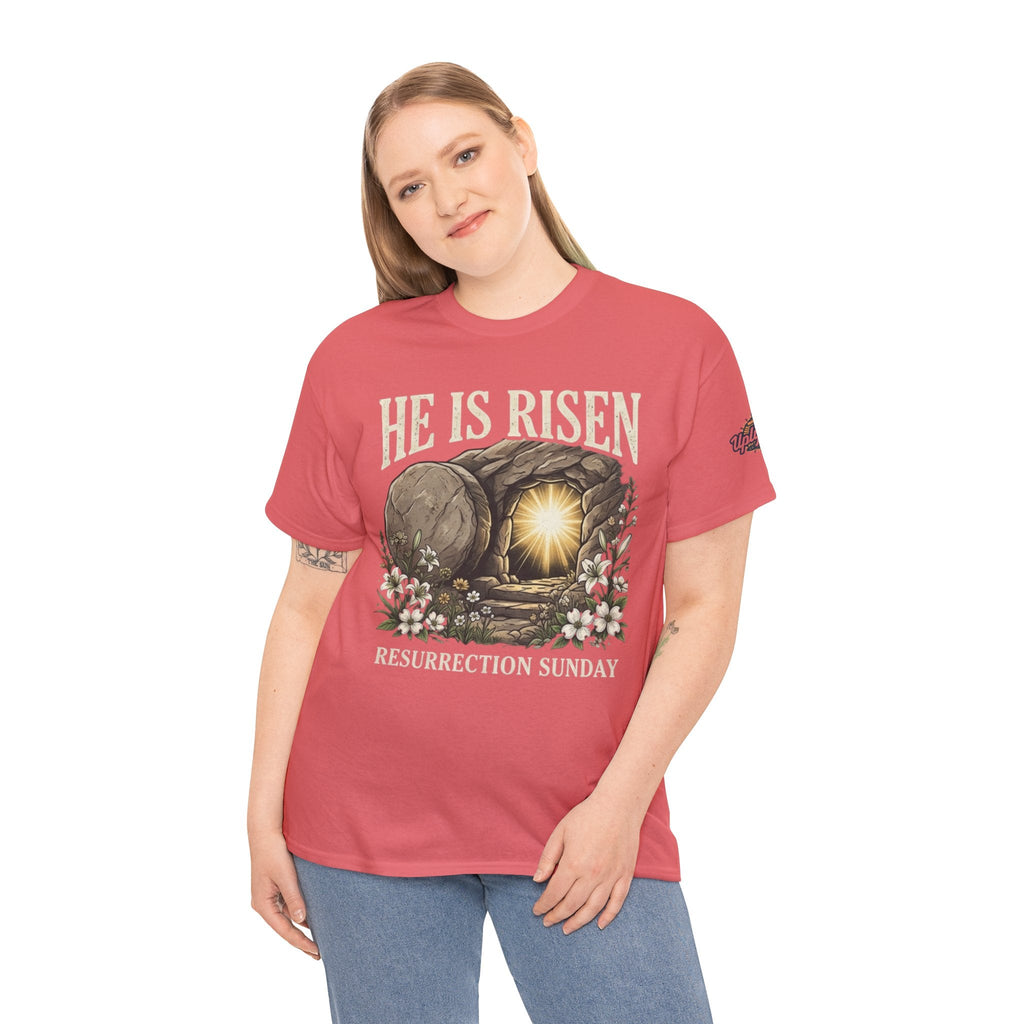 He Is Risen T-Shirt — Jesus Christ Resurrection Easter Tee Printify